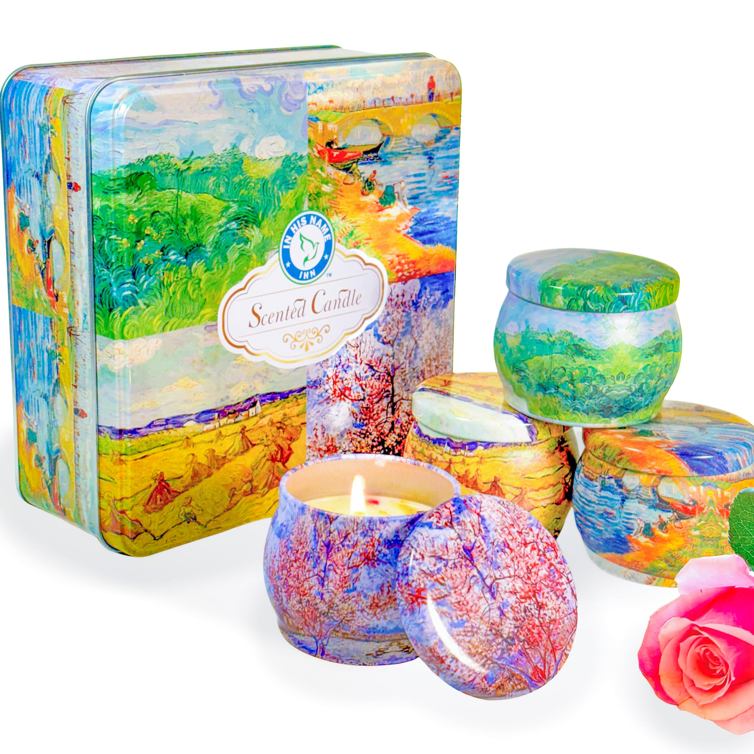 Scented Candles Gift for Women, 4 Pack, Reusable Tin Box, Luxury Candles for Home In His Name buy supplements canada