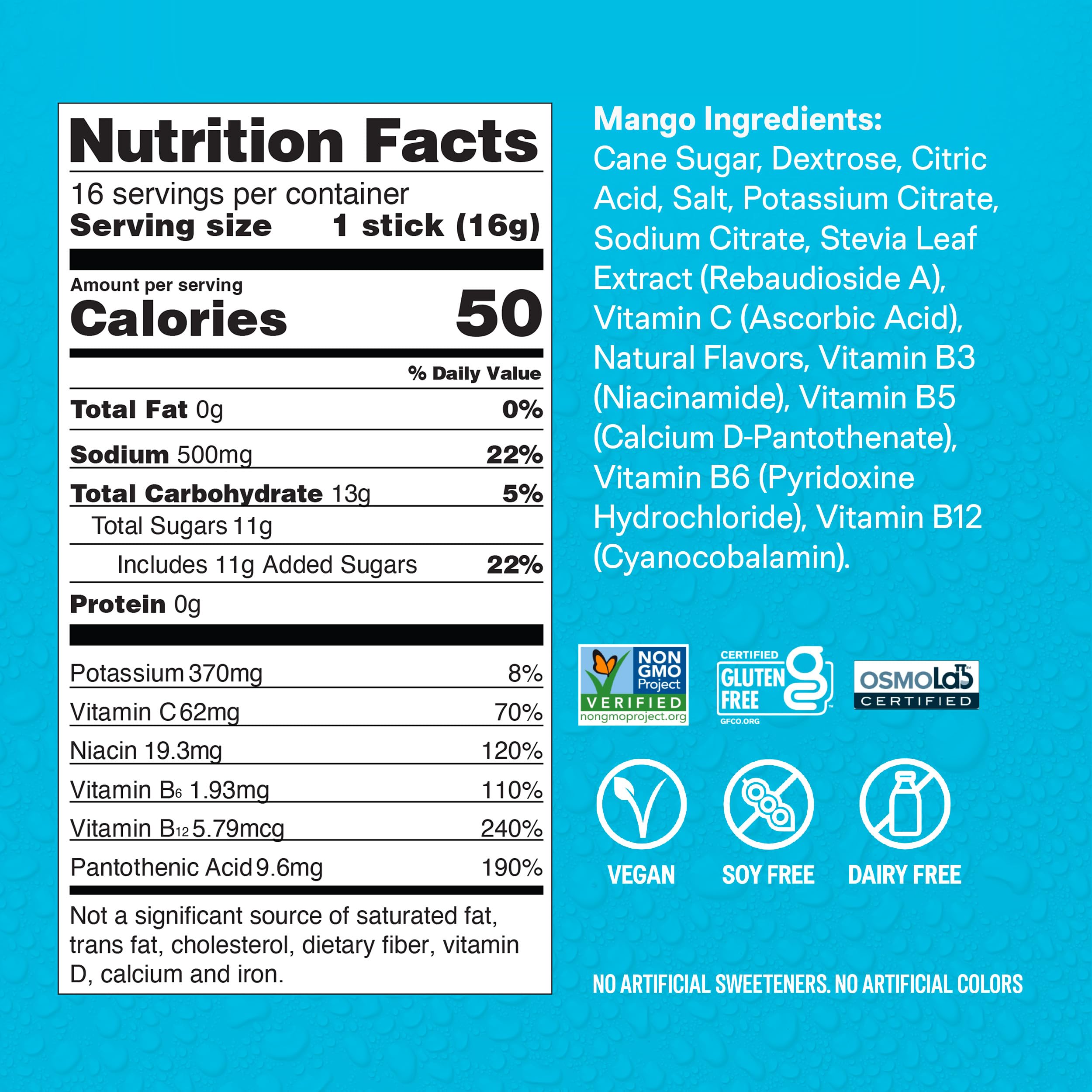 Liquid I.V.® Hydration Multiplier - Mango | Electrolyte Powder Drink Mix | 1 Pack (16 Servings) Liquid I.V. buy supplements canada