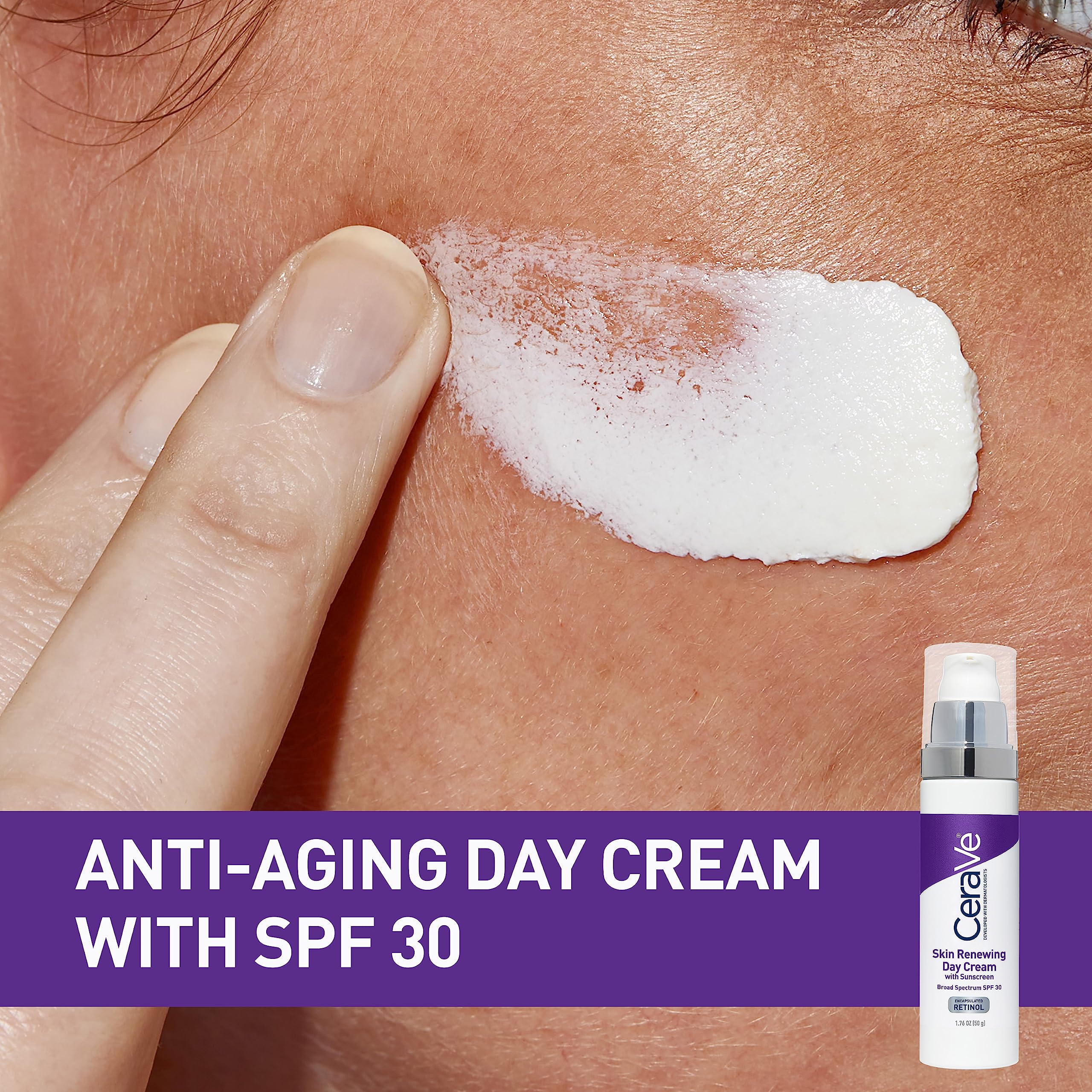 CeraVe Anti-Aging Face Cream SPF 30, Anti-Wrinkle Retinol Cream with Hyaluronic Acid and Ceramides, 1.76 oz CeraVe buy supplements canada