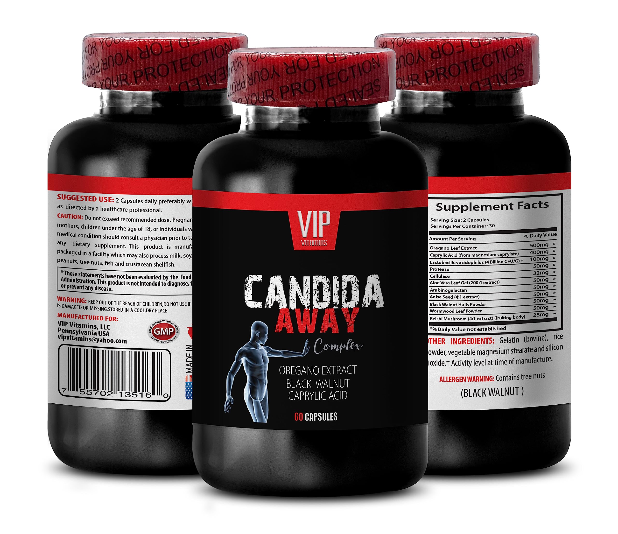 Natural detoxification Supplement - Candida Away Extra Strength Formula - Candida Support - Digestive AID VIP VITAMINS buy supplements canada