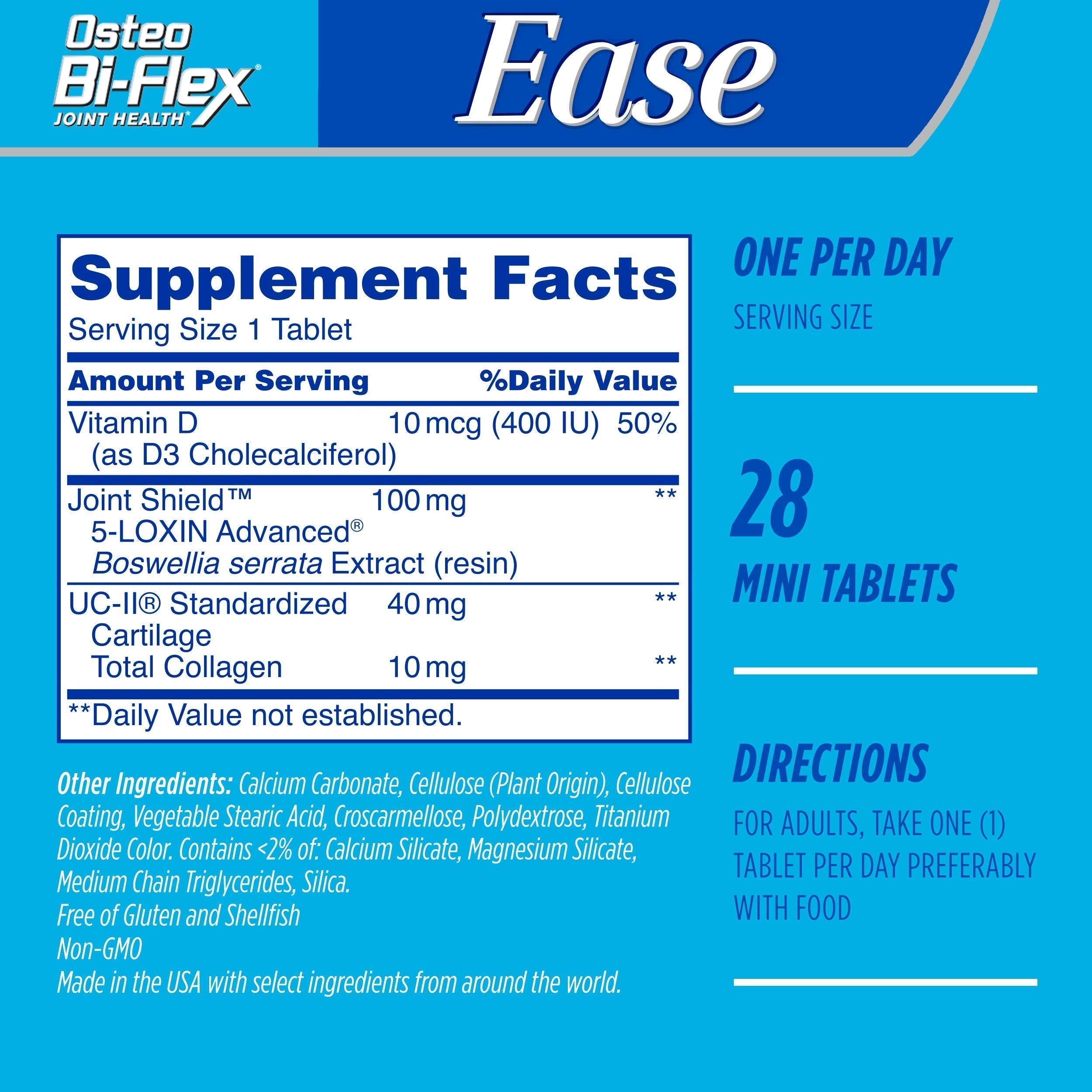 Osteo Bi-Flex Ease Advanced Triple Action with Vitamin D Joint Supplements, Mini-Tablets, 28 Count Osteo Bi-Flex buy supplements canada