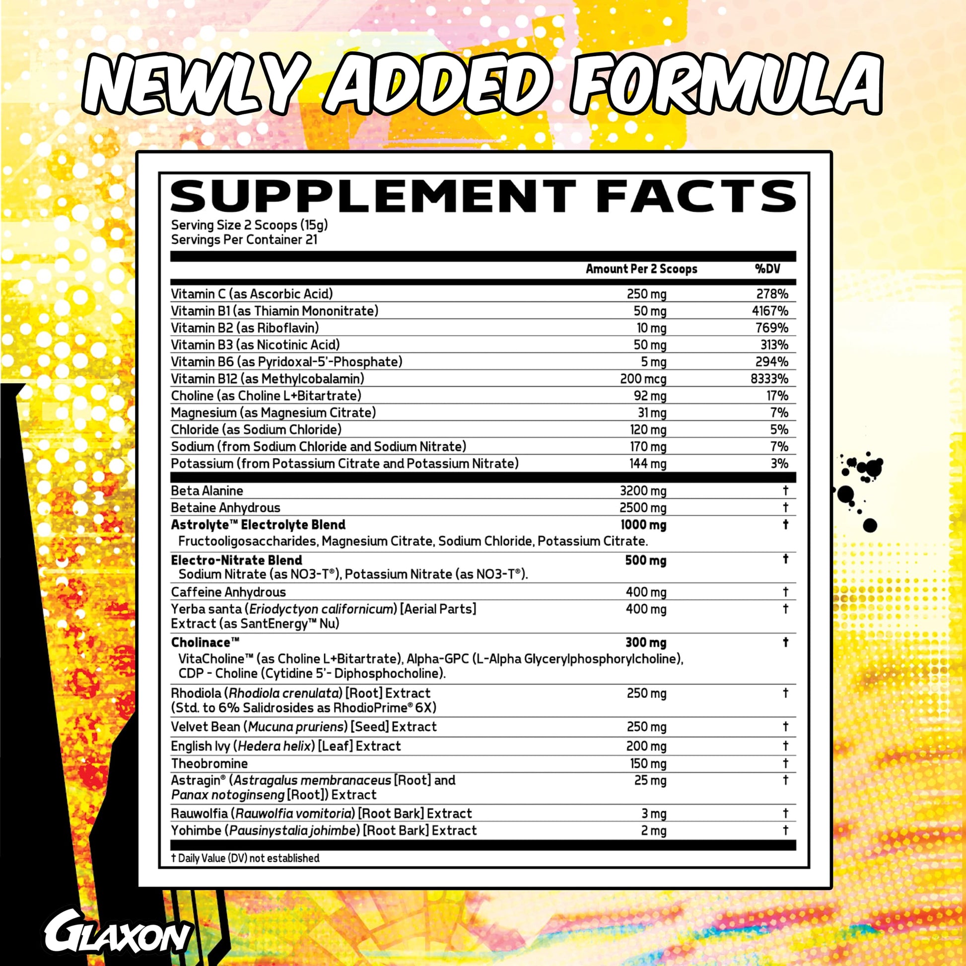 Glaxon Specimen Max High Stim Pre-Workout | 400mg Caffeine + 3200mg Beta Alanine Glaxon buy supplements canada