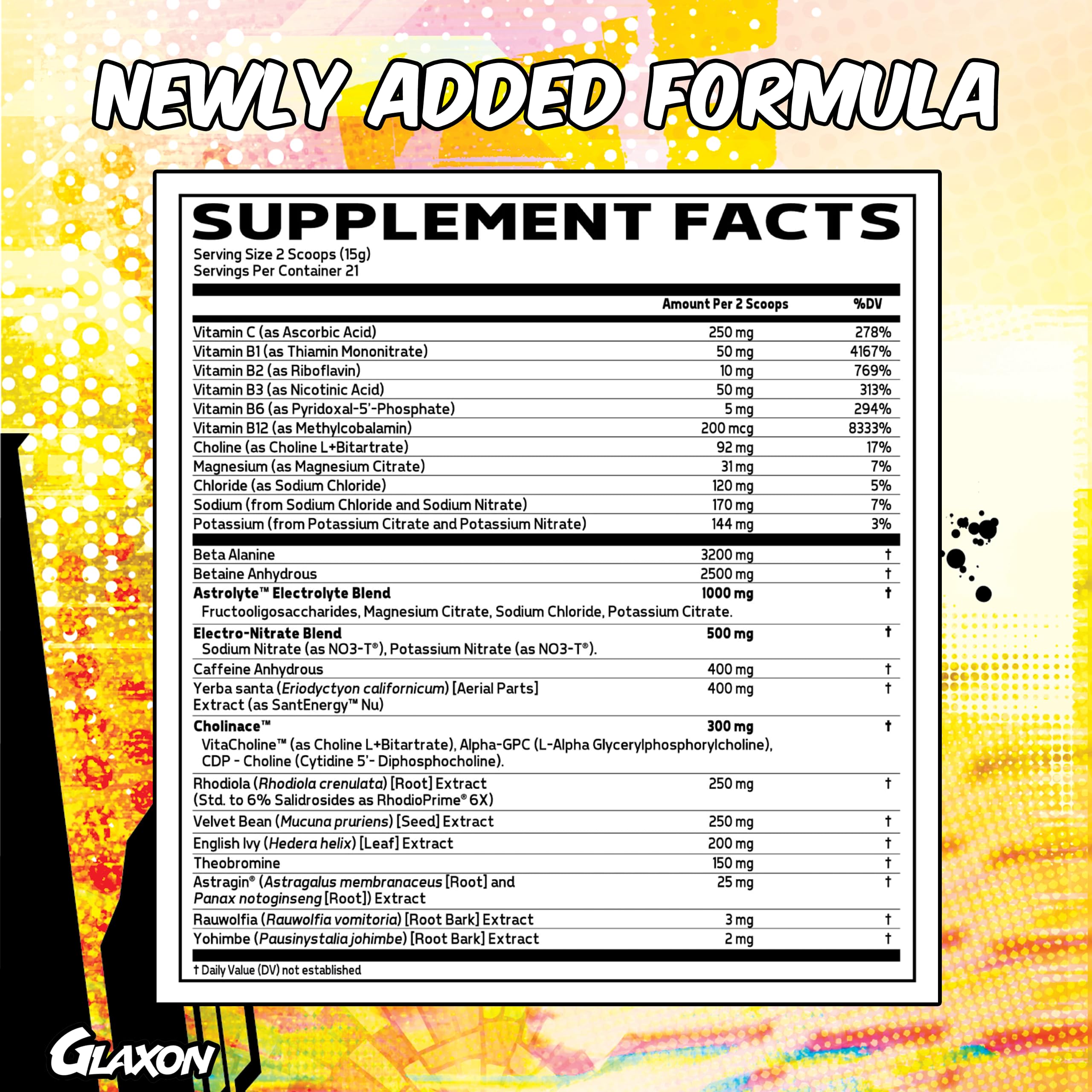 Glaxon Specimen Max High Stim Pre-Workout | 400mg Caffeine + 3200mg Beta Alanine Glaxon buy supplements canada