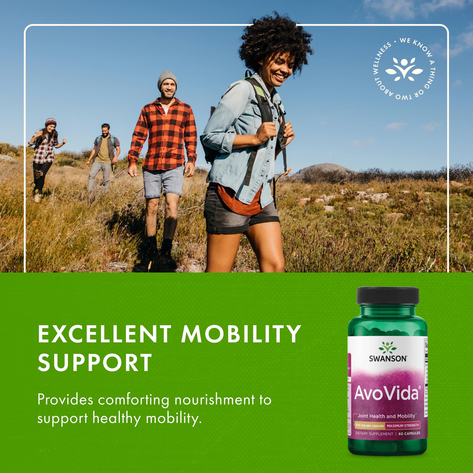 Swanson AvoVida - Natural Supplement Promoting Joint Health & Mobility - Avocado & Soybean Unsaponifiables to Support Cartilage & Tissue Health - (60 Capsules, 300mg Each) (1 Pack) Swanson buy supplements canada
