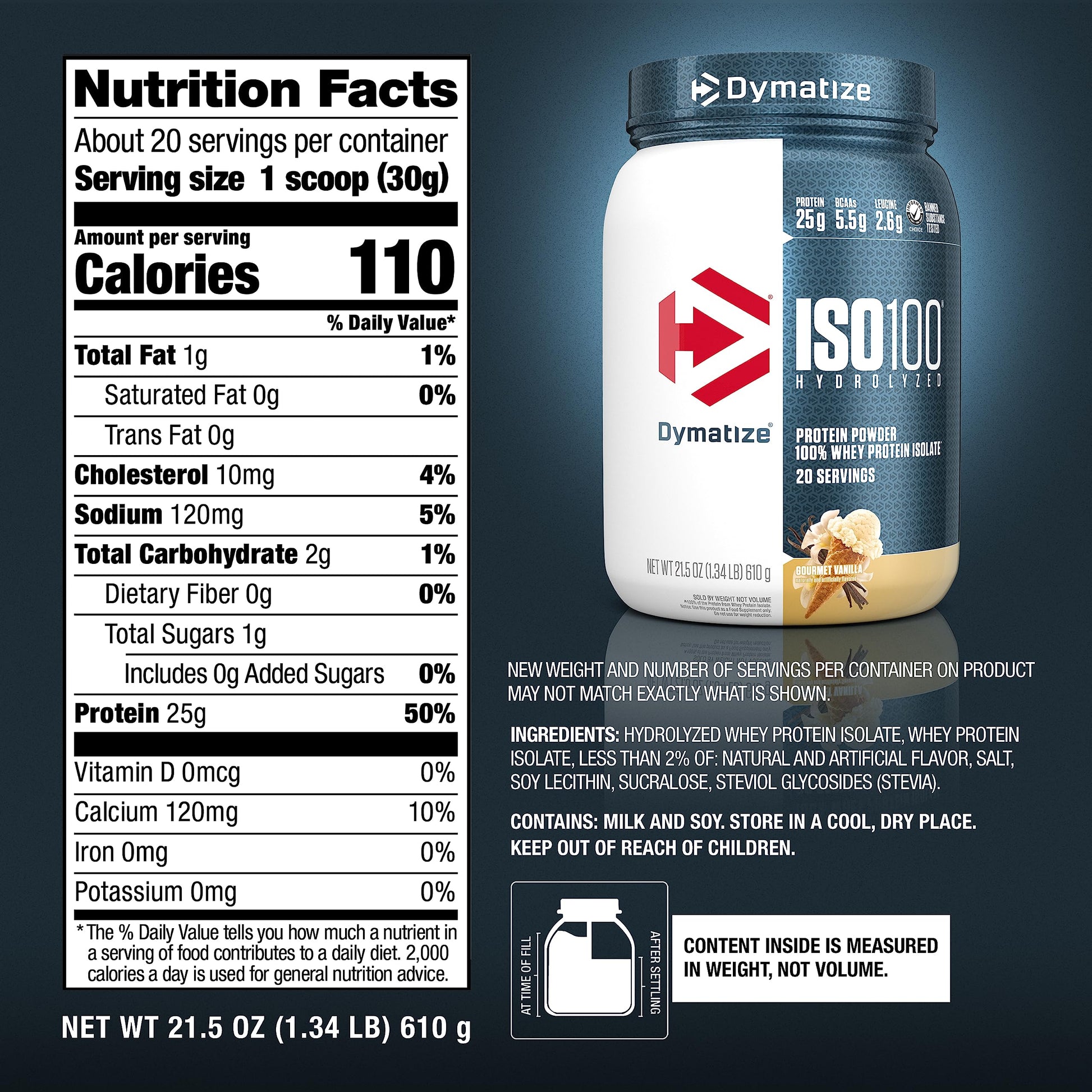 Dymatize ISO100 Hydrolyzed Protein Powder, 100% Whey Isolate , 25g of Protein, 5.5g Dymatize buy supplements canada
