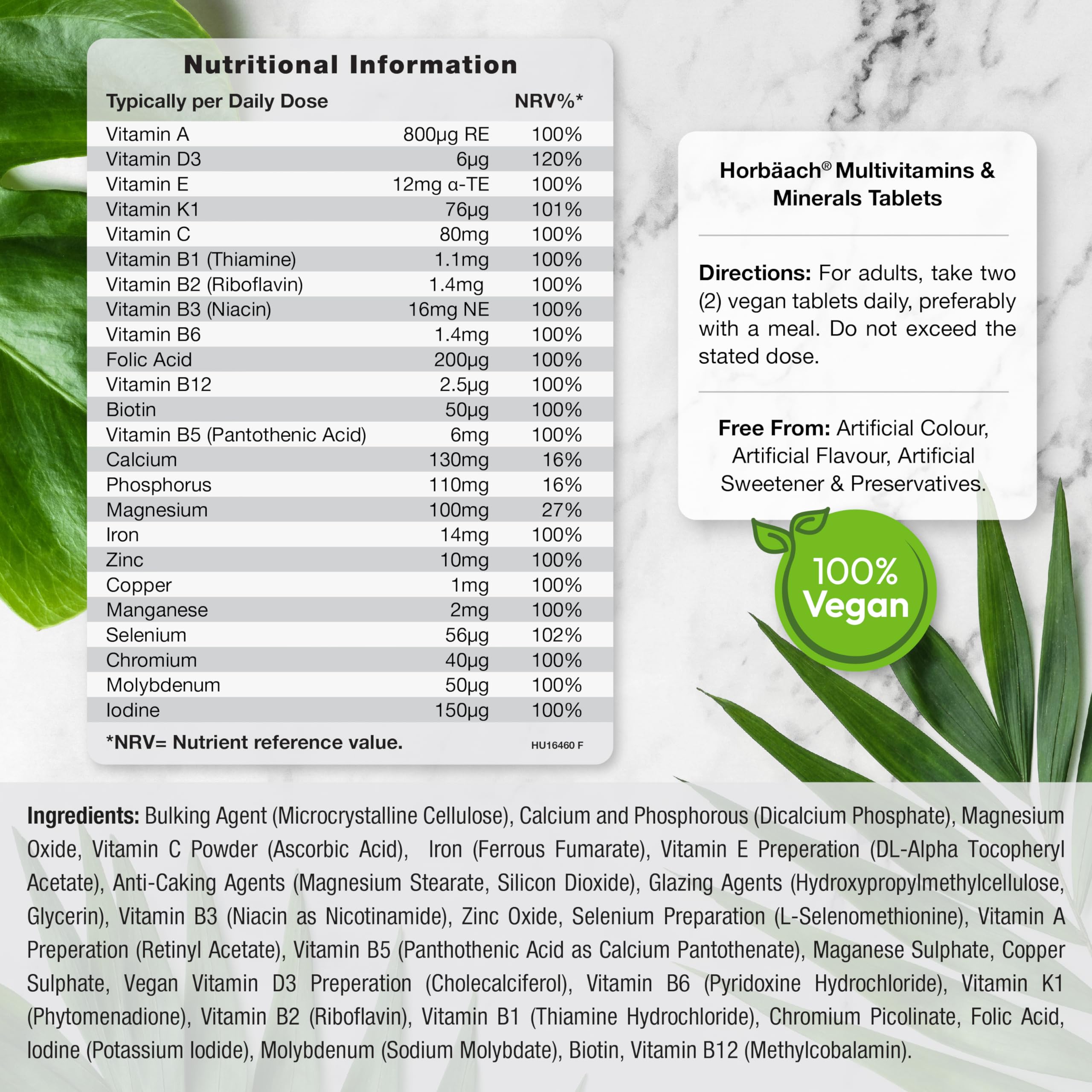 Multivitamin Tablets for Men and Women | 365 Count | with 24 Essential Nutrients Horbäach buy supplements canada