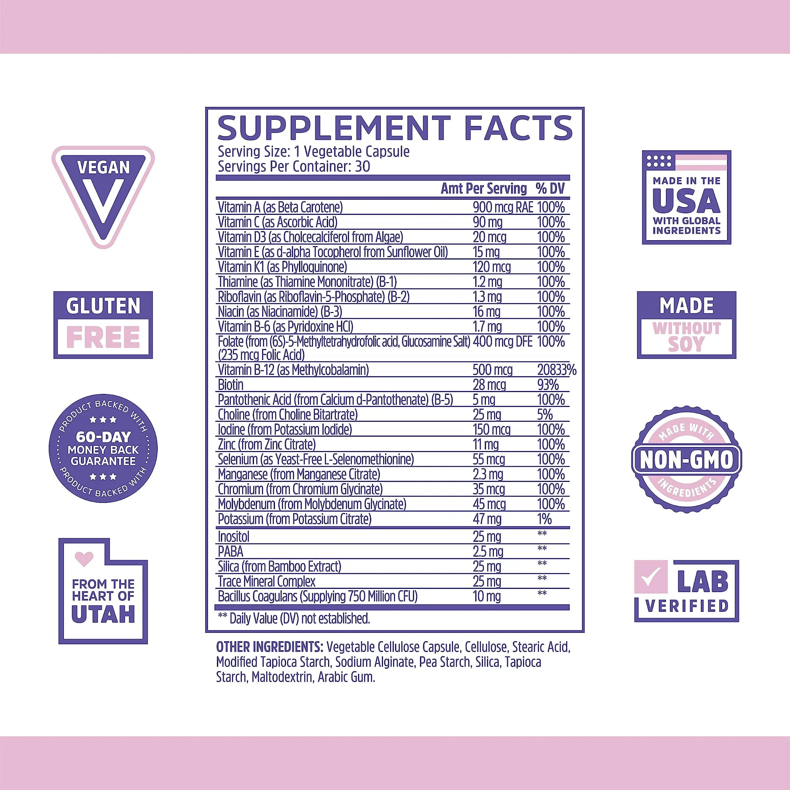Zhou Daily Boost - Probiotic Multivitamin for Women & Men, Immune Support, Antioxidant & Eye Health Supplement with Vitamin A, Vitamin C ZHOU buy supplements canada