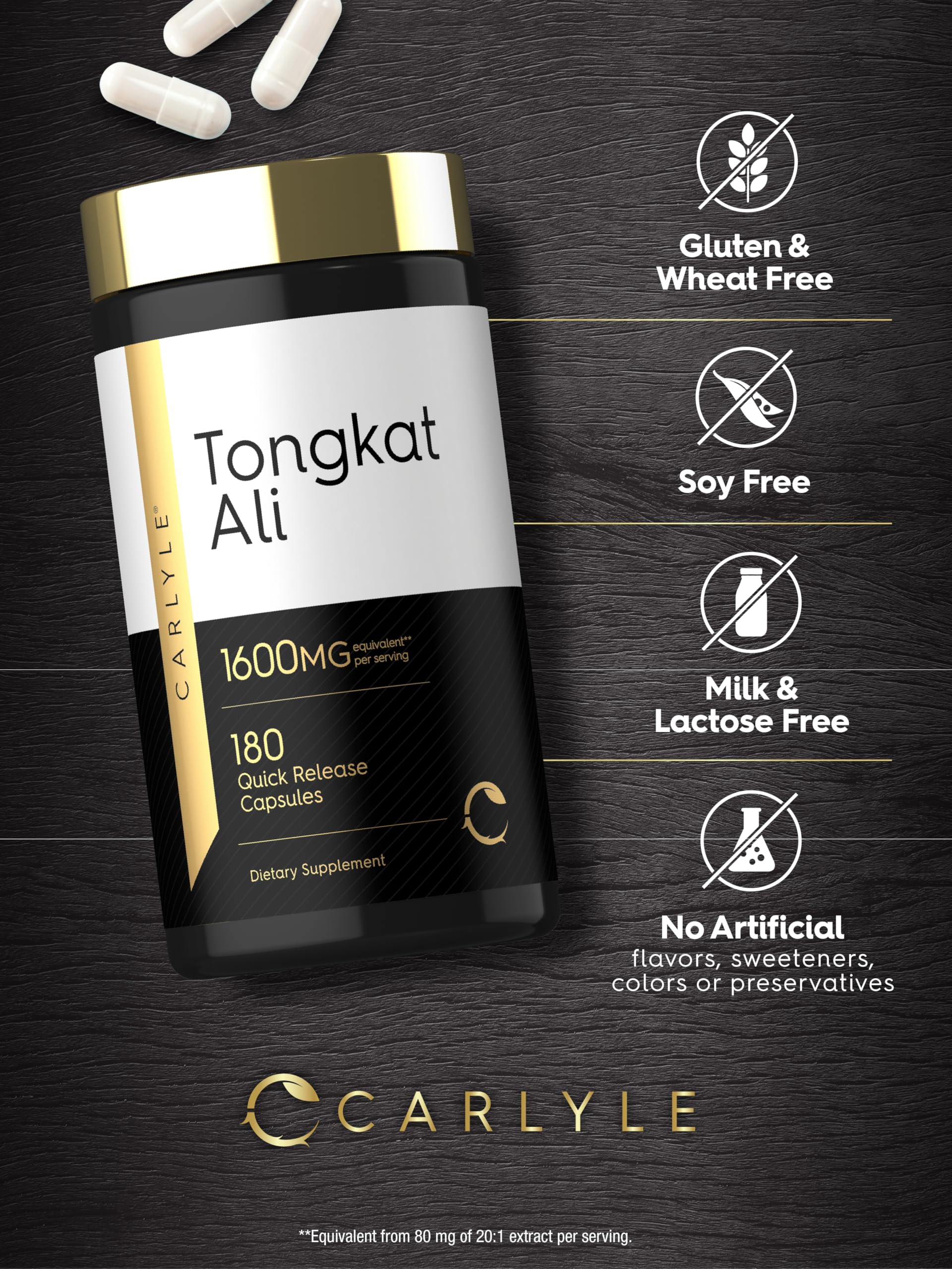 Carlyle Tongkat Ali | 180 Quick Release Capsules | Non-GMO and Gluten Free Supplement Carlyle buy supplements canada