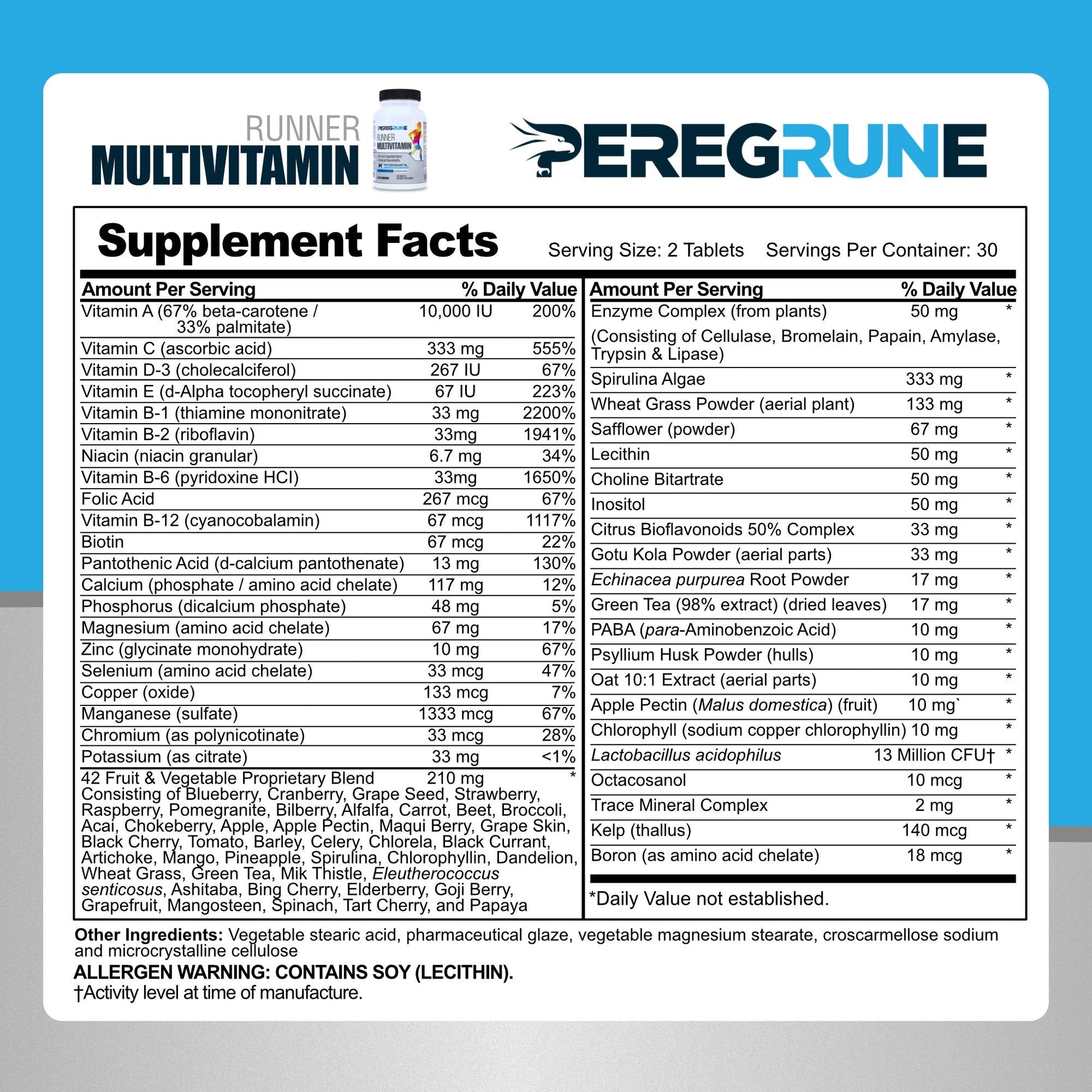 PEREGRUNE Runner Multivitamin & Omega 3 Bundle (1 Month Supply) | Antioxidants for Health & Recovery | Vitamin B Complex for Endurance, Energy, VO2 Max | Joints & Heart: 1,000mg Fish Oil PEREGRUNE buy supplements canada