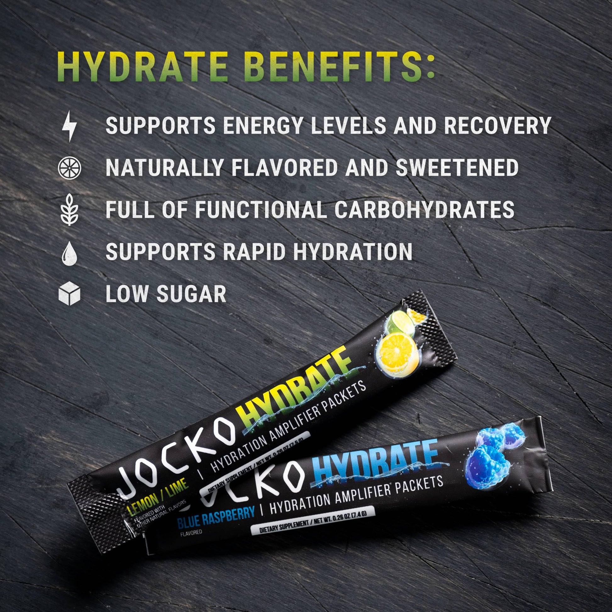 Jocko Fuel Hydrate Electrolytes Powder Packets Low Sugar - Hydration Amplifier Packets for Recovery, Dehydration, & Exercise - with Vitamins B6, B12 & C Jocko Fuel buy supplements canada