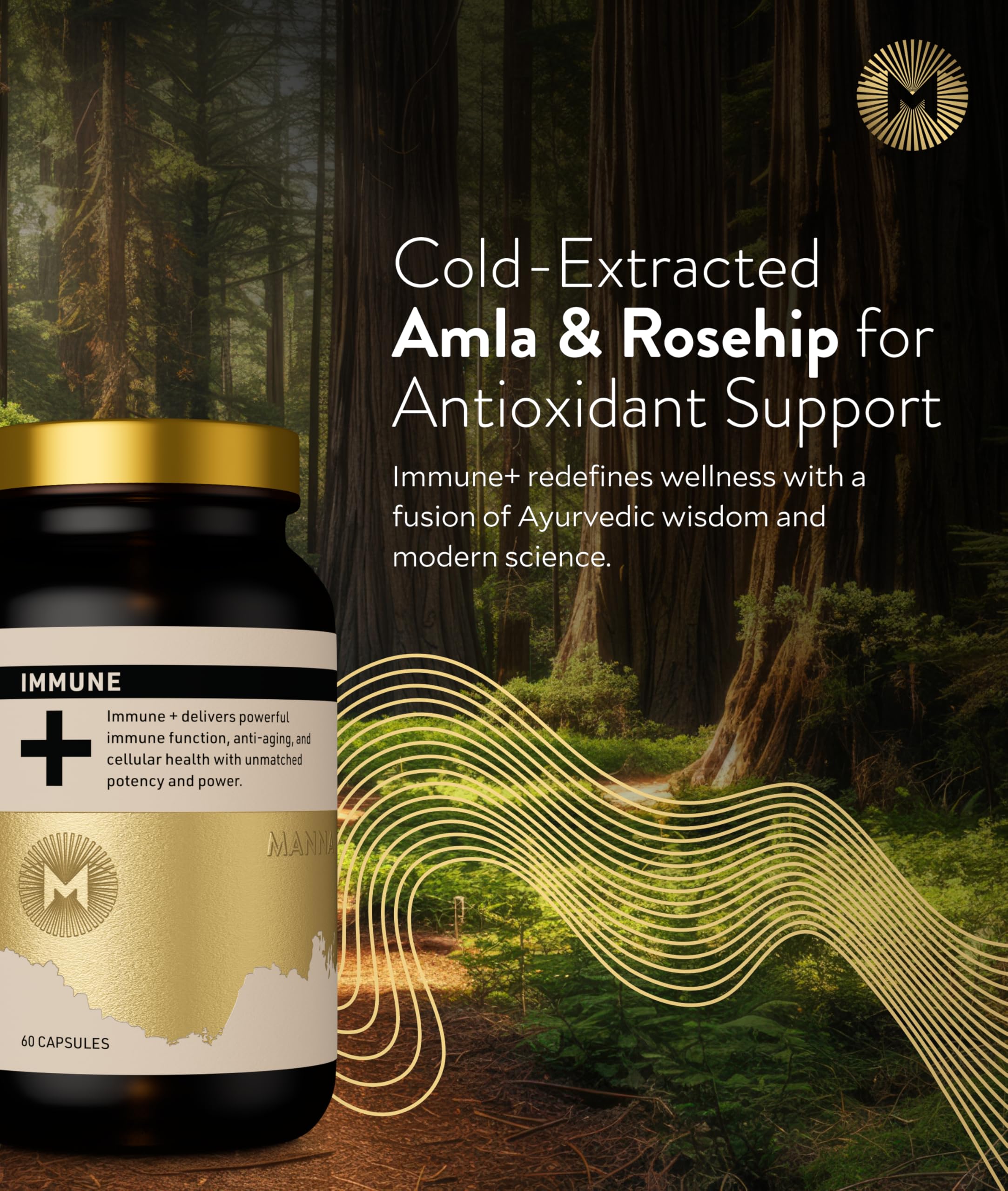 Manna Immune+ Capsules | 500mg Amla Extract & 500mg Rosehip Extract | Vitamin C Supplement for Immune Boost, Antioxidants, Heart Health, Digestion & Immune System Support | For Daily Use | 60 Count M Manna buy supplements canada