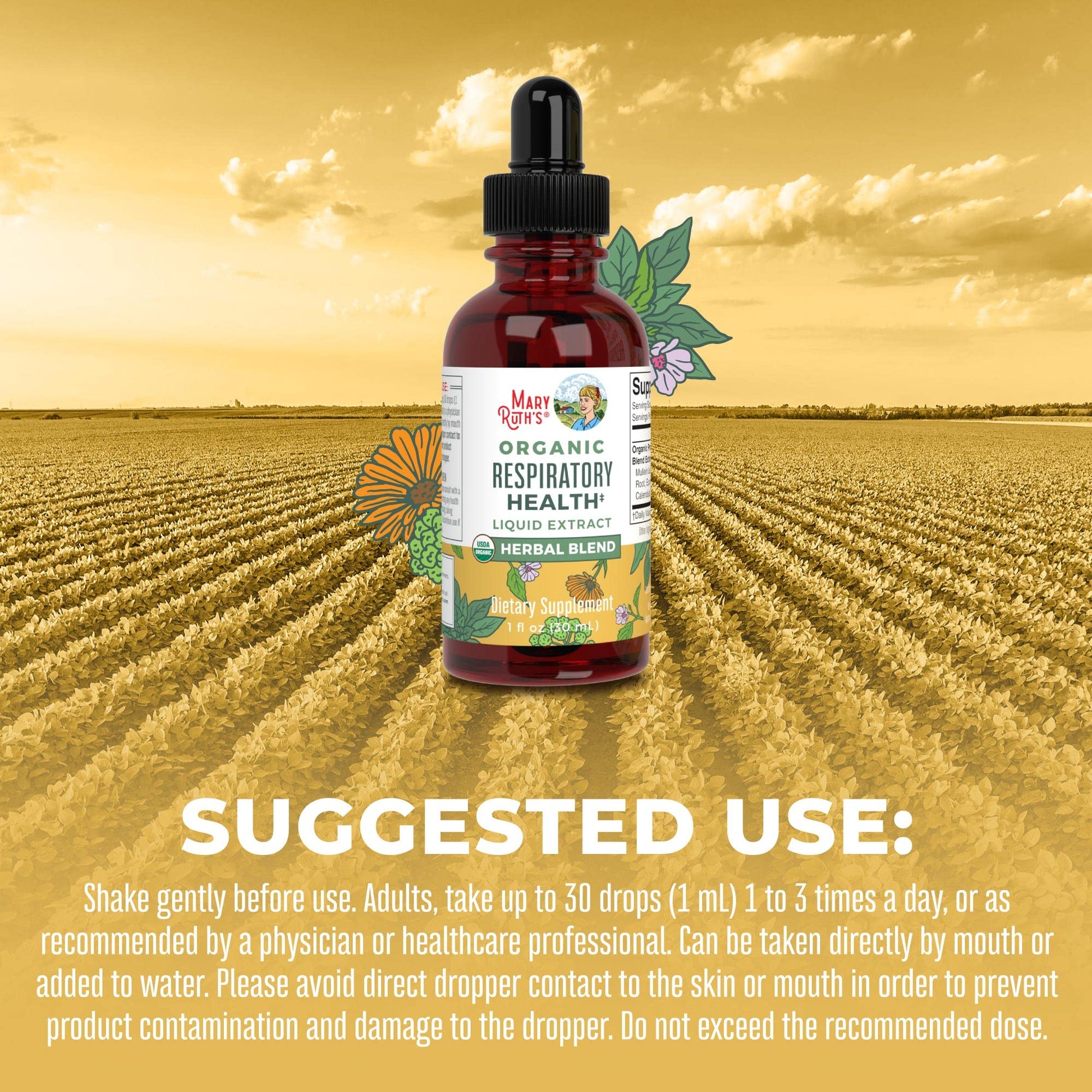 MaryRuth's | USDA Organic Respiratory Health Herbal Supplement Extract MaryRuth Organics buy supplements canada