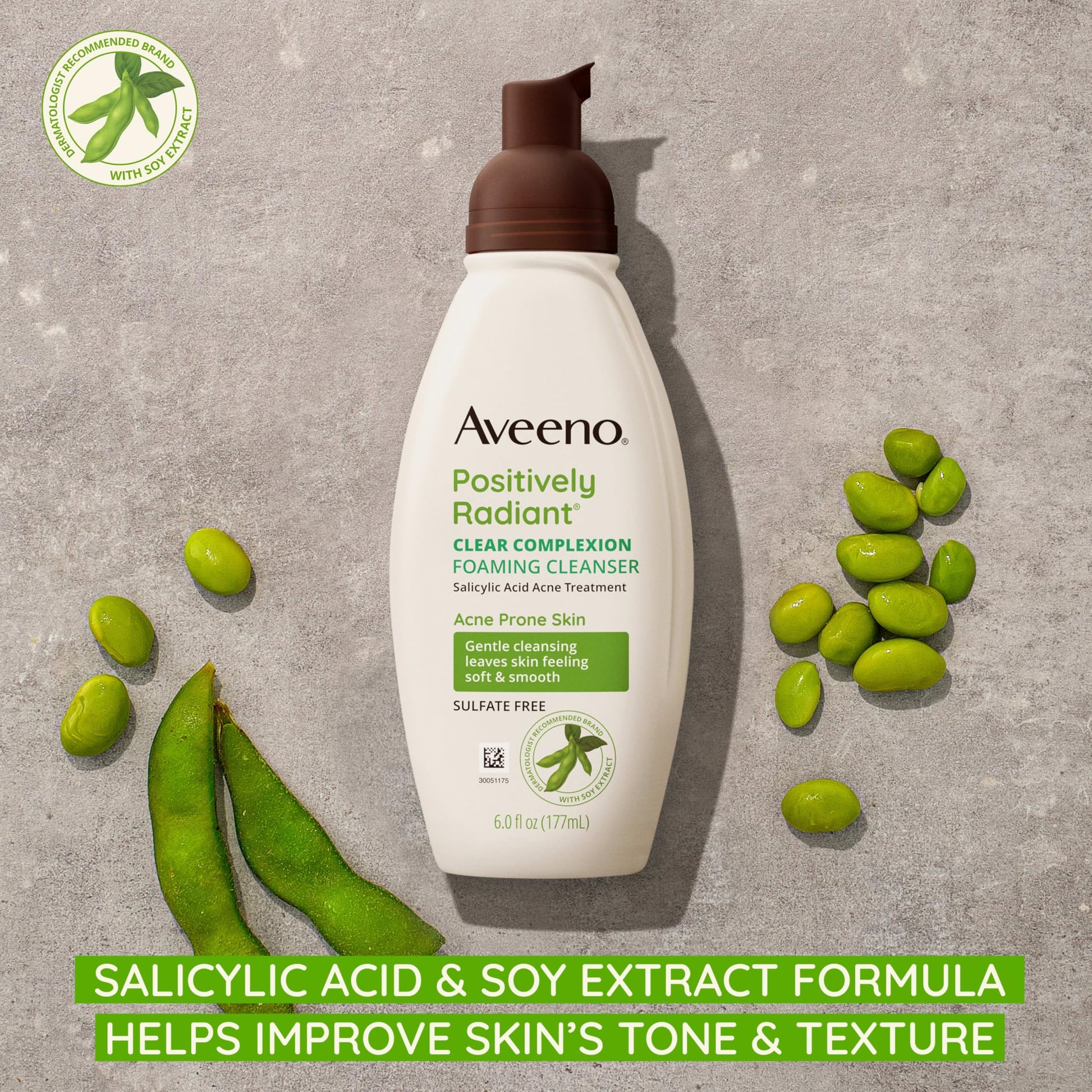 Aveeno Clear Complexion Foaming Oil-Free Facial Cleanser with Soy Extract & 0.5% Salicylic Acid, Acne Treatment Face Aveeno buy supplements canada