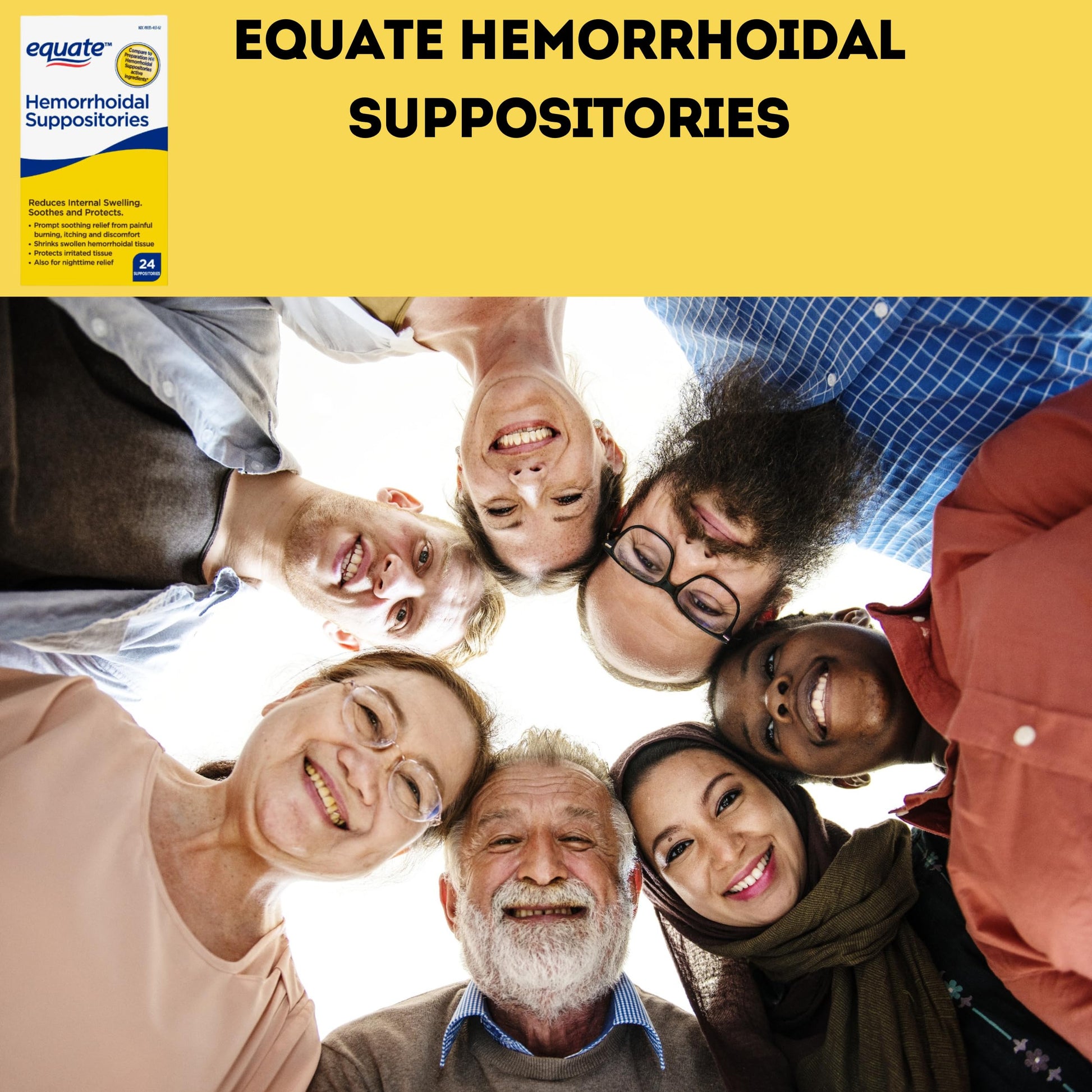 Equate Hemorrhoidal Suppositories 24 Ct Pack of 01 24 Total + me Gusta Sticker ME GUSTA SHOP buy supplements canada