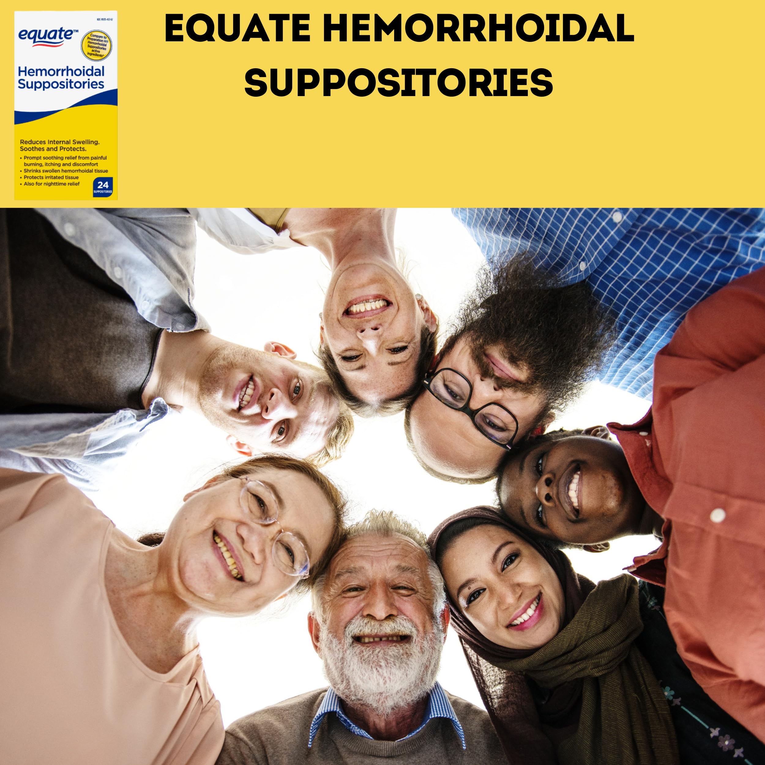 Equate Hemorrhoidal Suppositories 24 Ct Pack of 01 24 Total + me Gusta Sticker ME GUSTA SHOP buy supplements canada