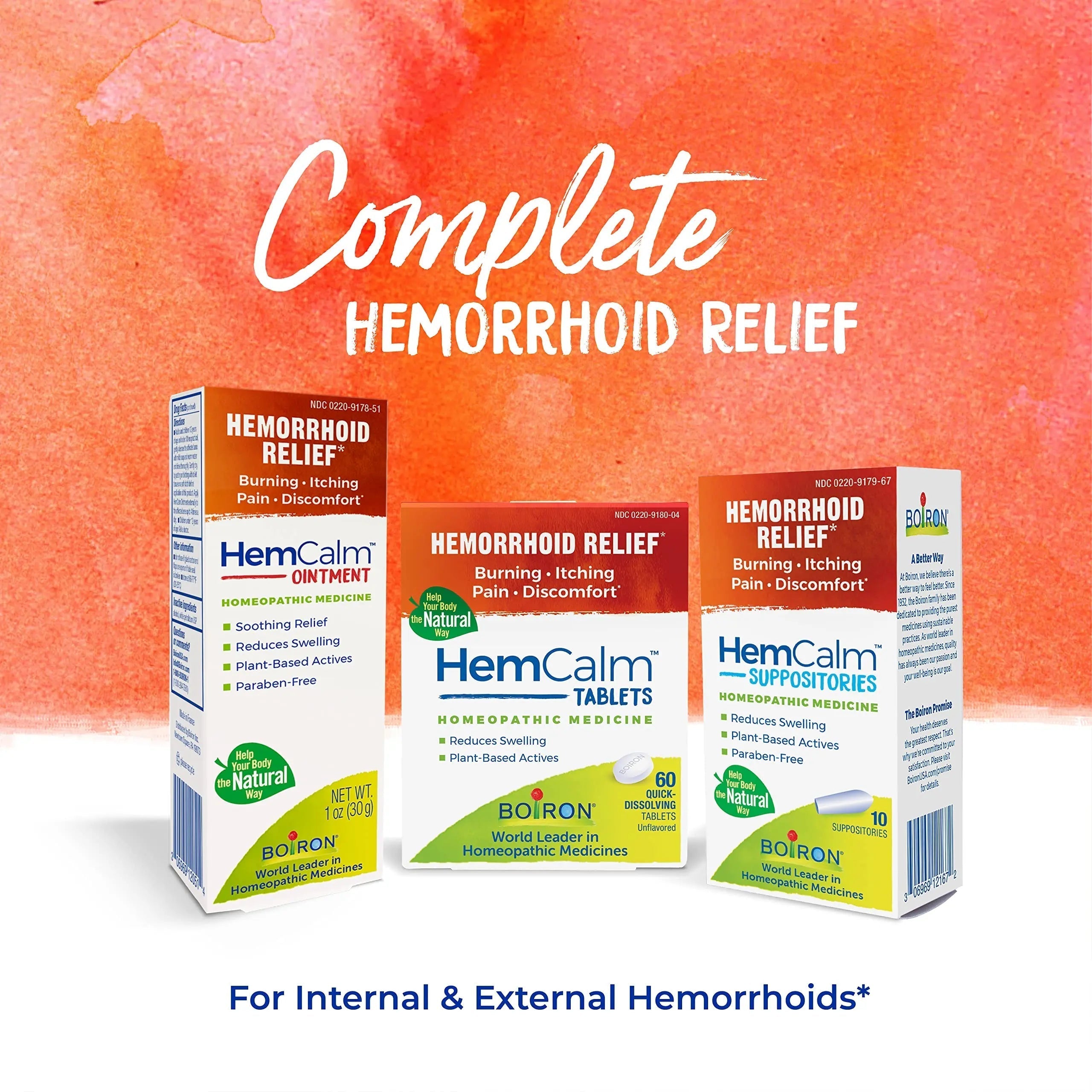 Boiron HemCalm Tablets for Hemorrhoid Relief of Pain, Itching, Swelling or Discomfort - 60 Count Boiron buy supplements canada