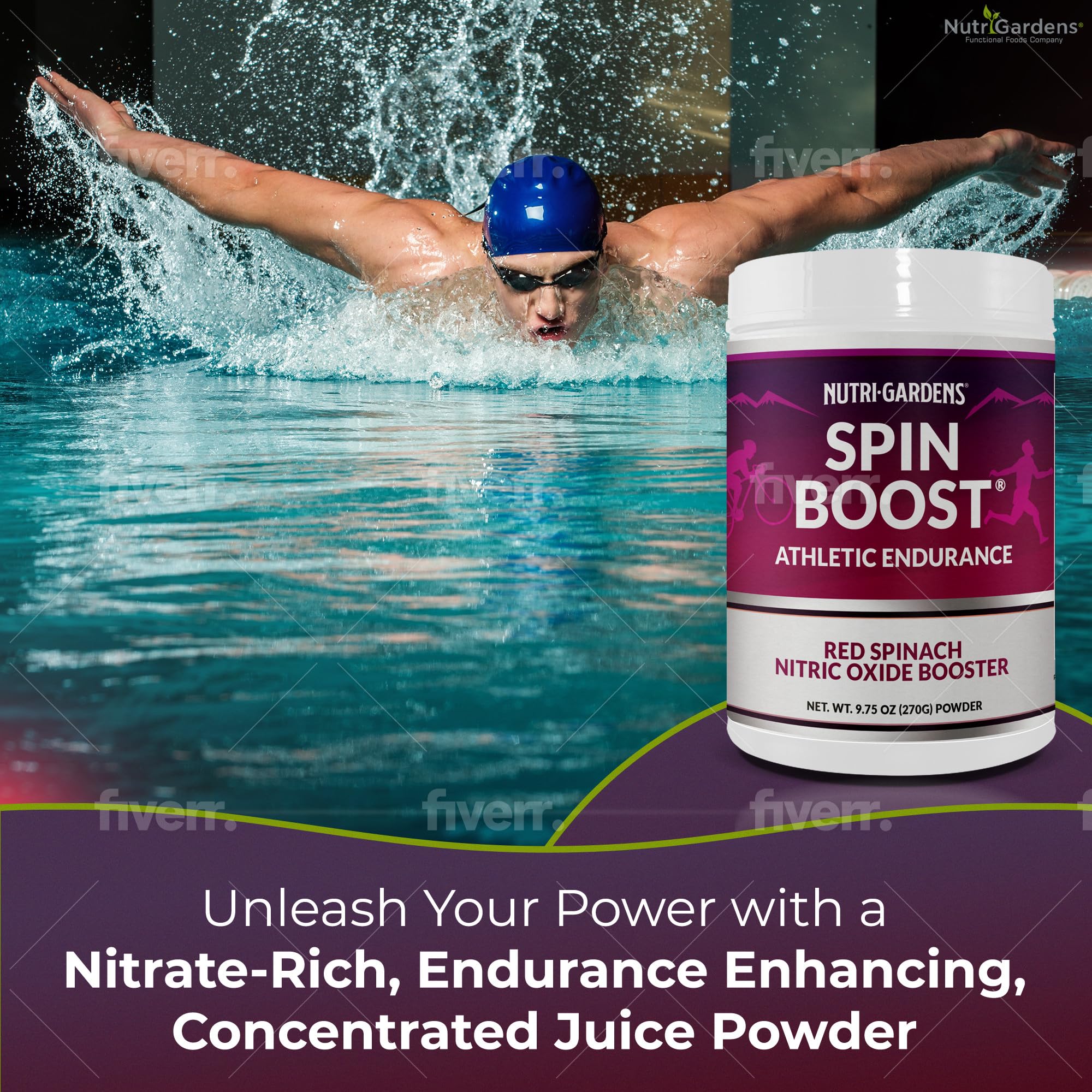Nutrigardens Spin Boost Nitric Oxide Red Spinach Nitrate Pre-Workout Powder Concentrated Nutrigardens buy supplements canada