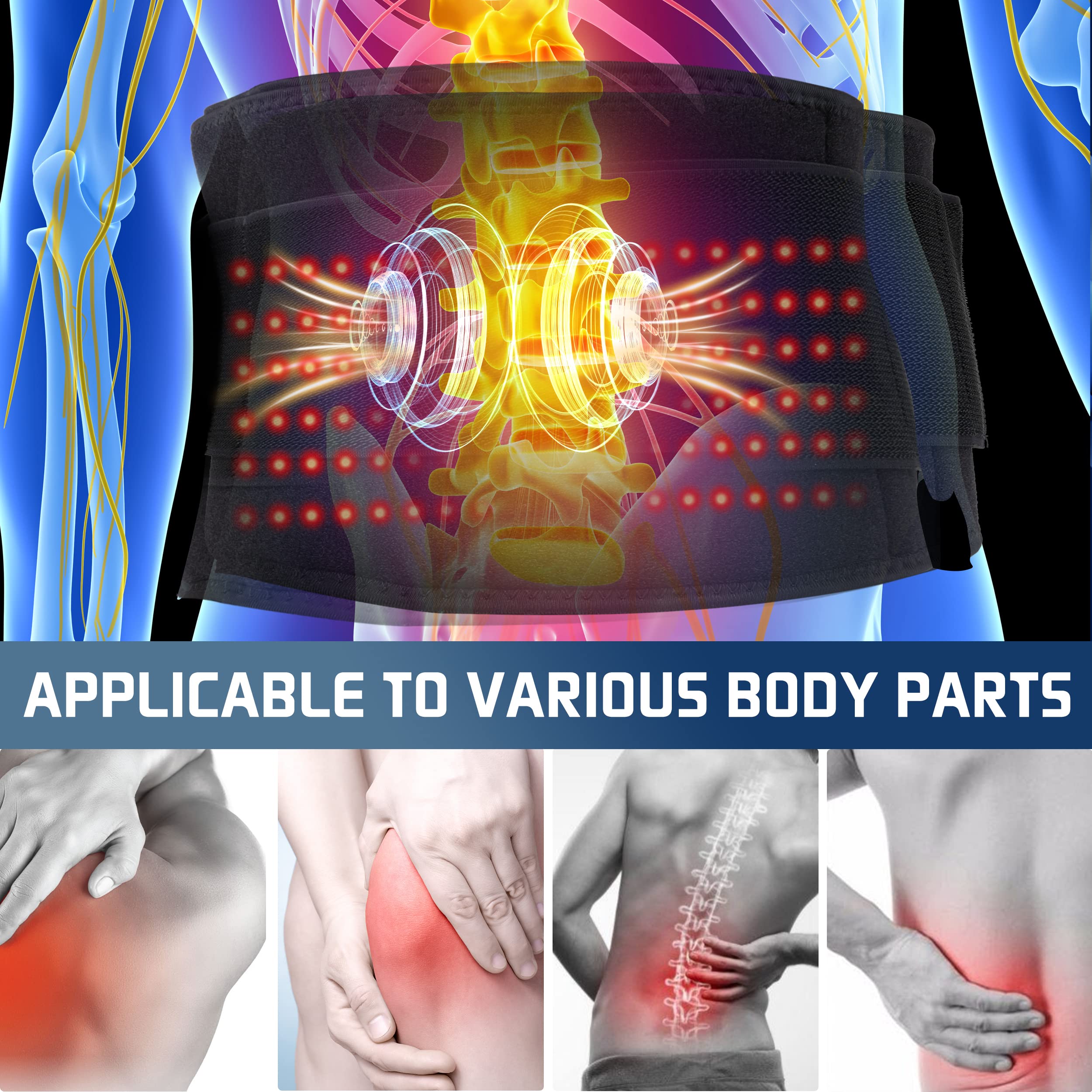 Infrared Red Light Therapy Belt:LED Lamp Vibration Near Body Pain Relief Device Wrap Red Fellibay buy supplements canada