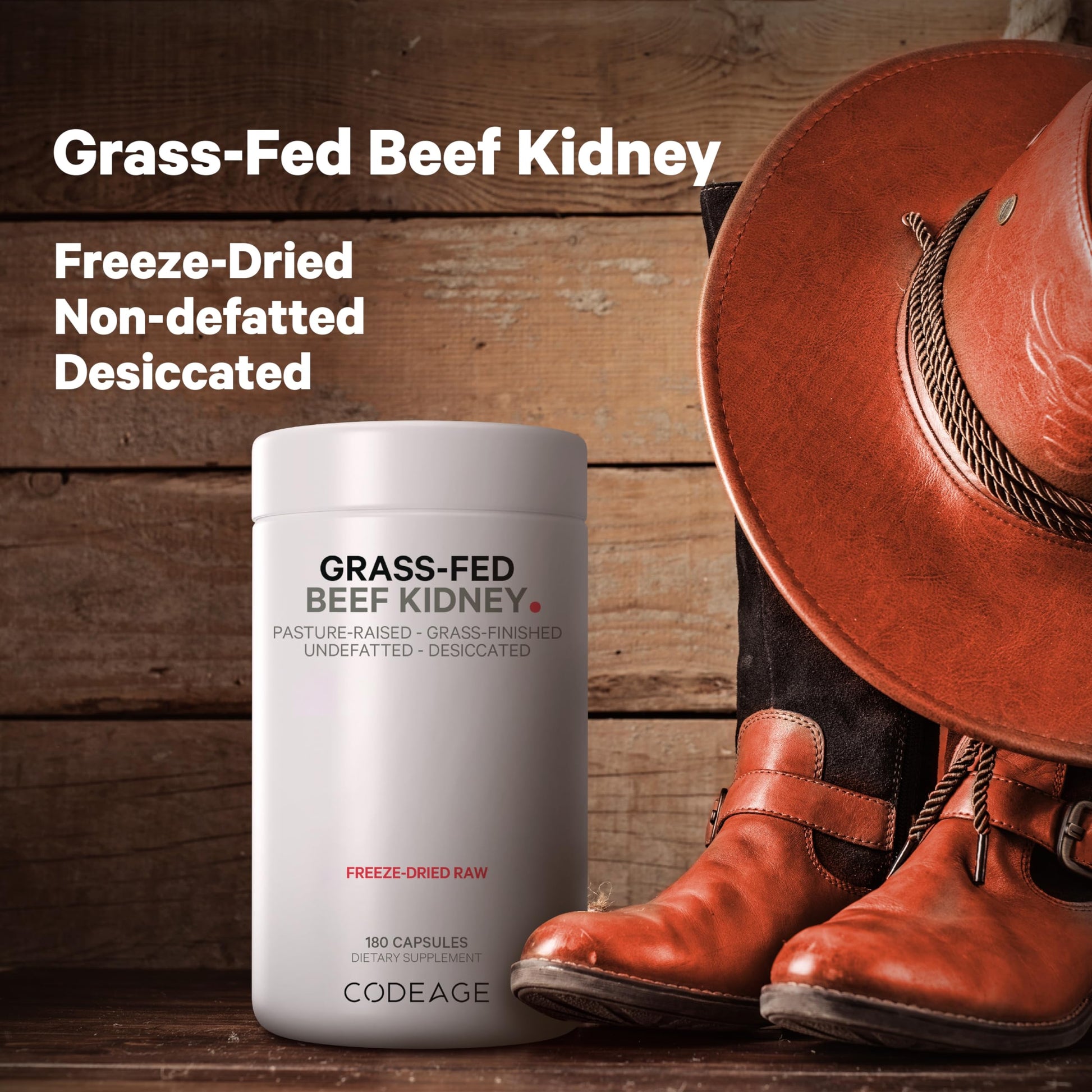 Codeage Grass Fed Beef Kidney Supplement - Freeze Dried, Non-Defatted, Desiccated Glandulars Nutrition Bovine Pills – Pasture Raised Beef Vitamins - Non-GMO -180 Capsules Codeage buy supplements canada