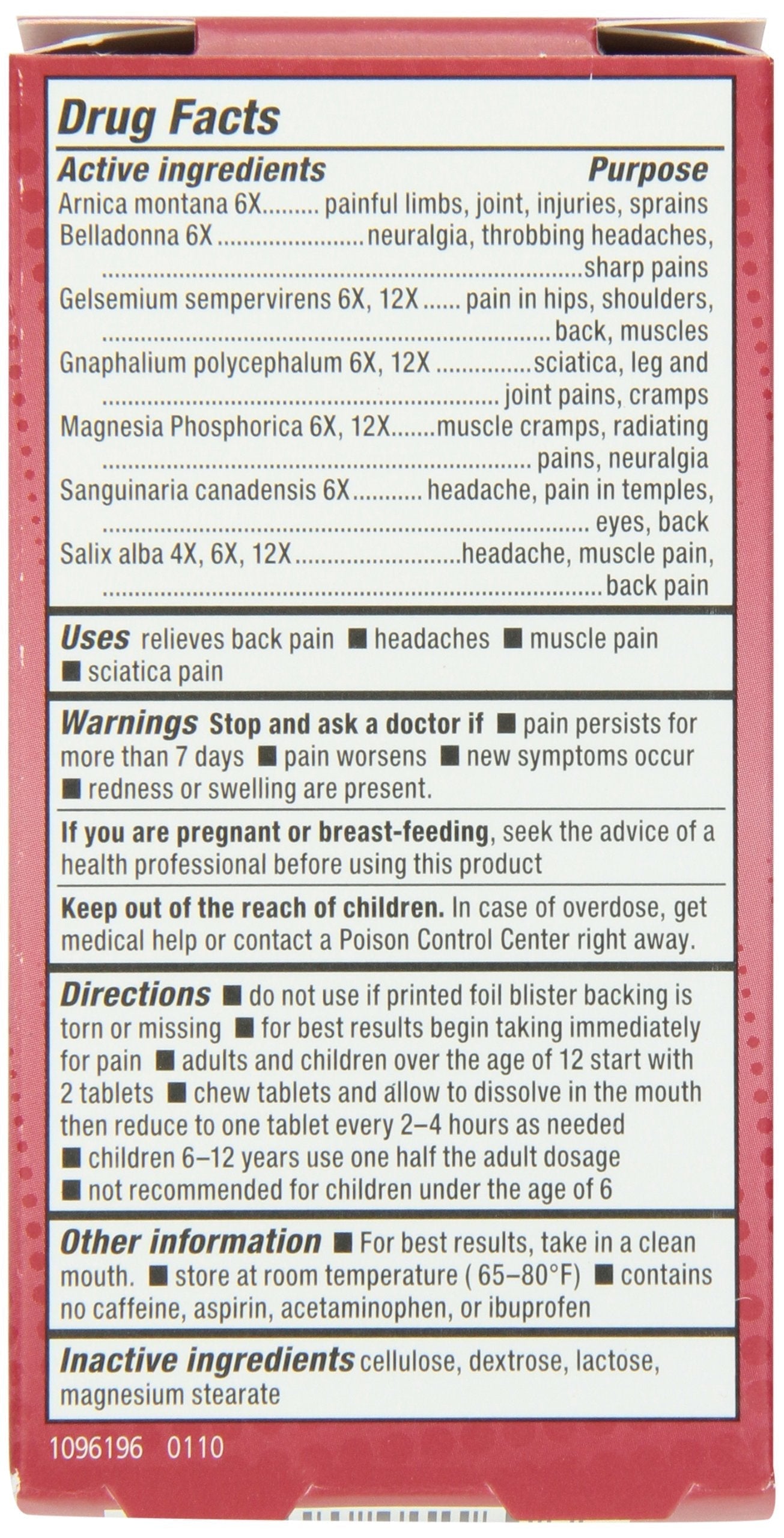 Natrabio Pain Relief Tablets, 60 Count NatraBio buy supplements canada