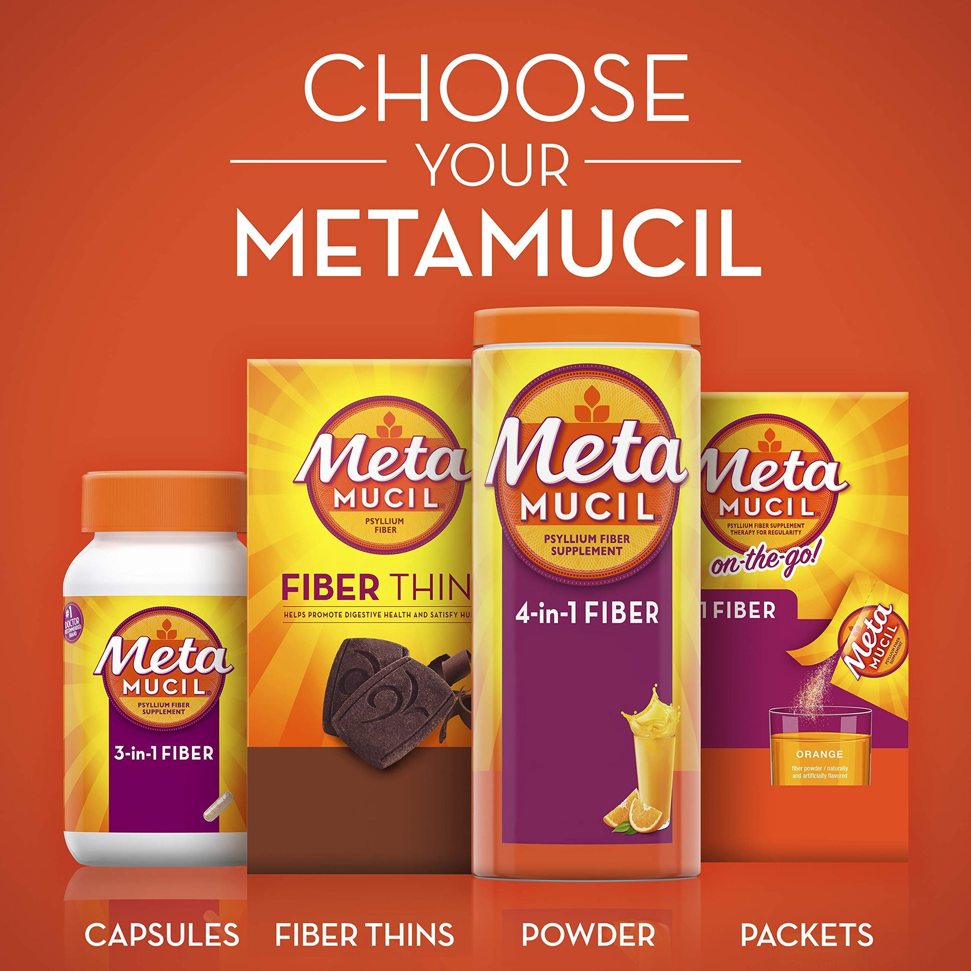 Metamucil, Daily Psyllium Husk Powder Supplement with Real Sugar, 4-in-1 Fiber Metamucil buy supplements canada