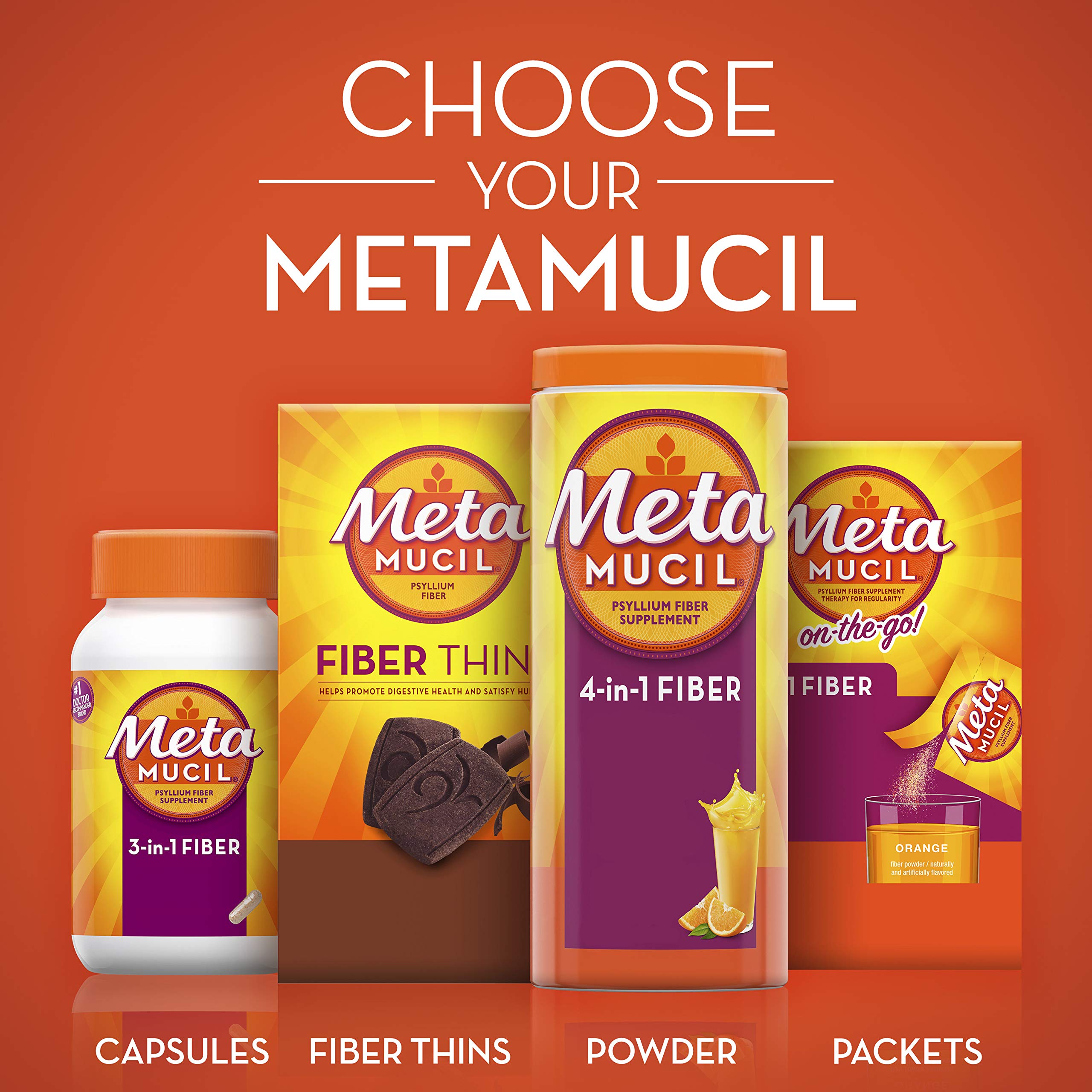 Metamucil, Daily Psyllium Husk Powder Supplement with Real Sugar, 4-in-1 Fiber Metamucil buy supplements canada