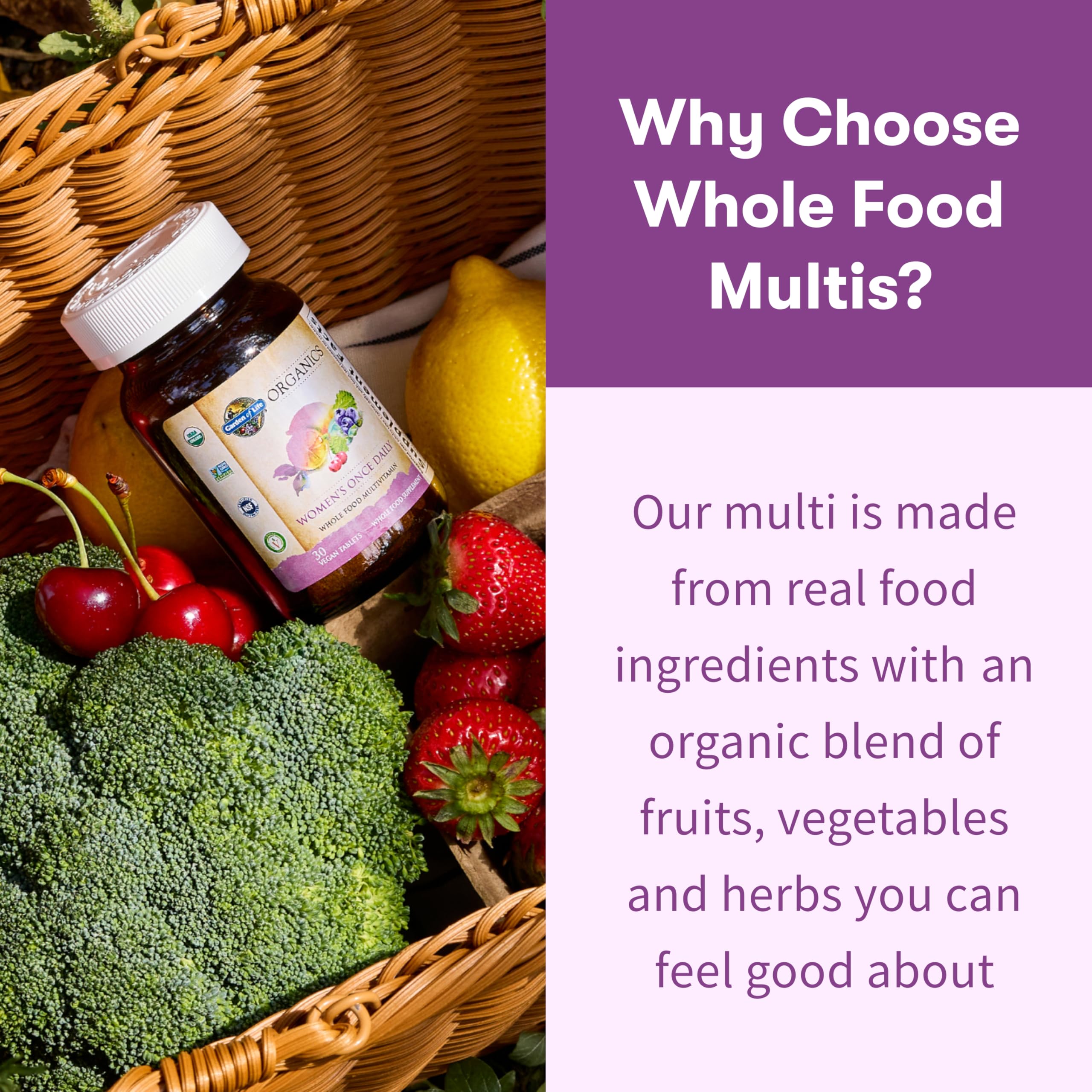 Garden of Life Organics Multivitamin for Women - Women's Once Daily Multi - Whole Food Multi with Iron, Biotin, Vegan Organic Womens Multivitamin Garden of Life buy supplements canada