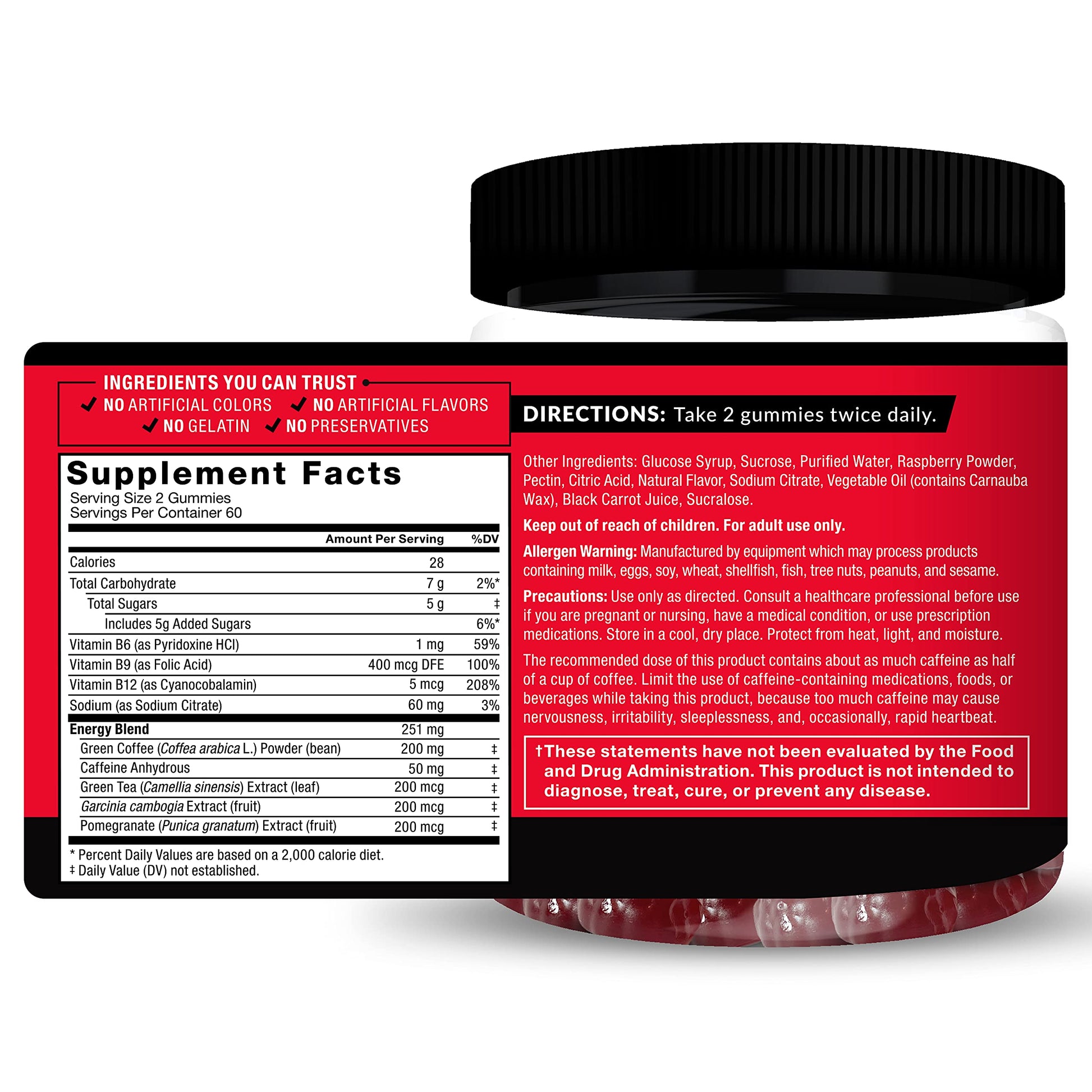 Force Factor LeanFire Thermo Gummies with B12 Vitamins, Caffeine, & Green Coffee Bean Force Factor buy supplements canada