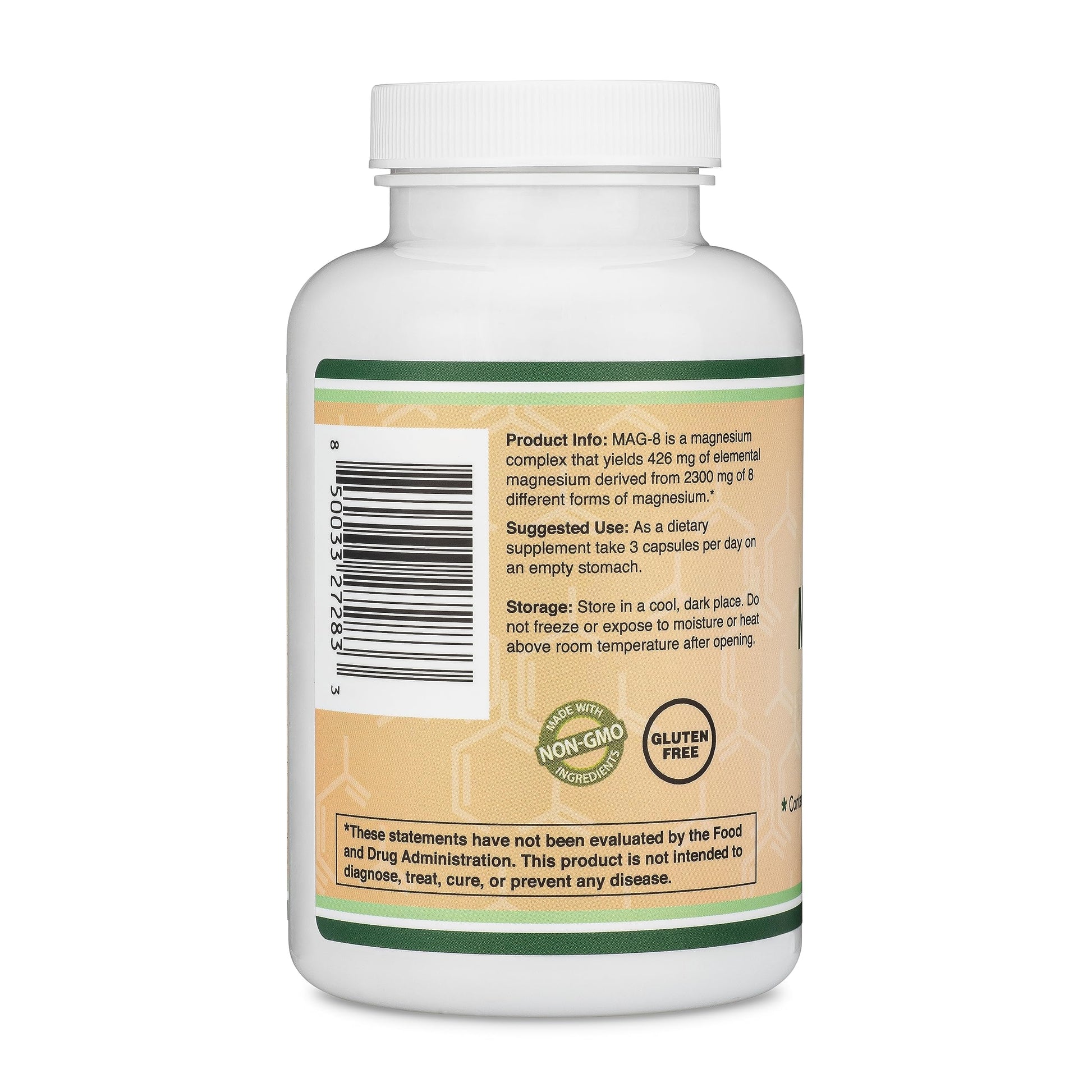 Magnesium Complex Supplement 180 Capsules (426mg Elemental Magnesium Provided by 2,300mg of Eight Different Forms of Magnesium) MAG-8 Provides 100% Daily Recommended Value of Magnesium by Double Wood Double Wood Supplements buy supplements canada