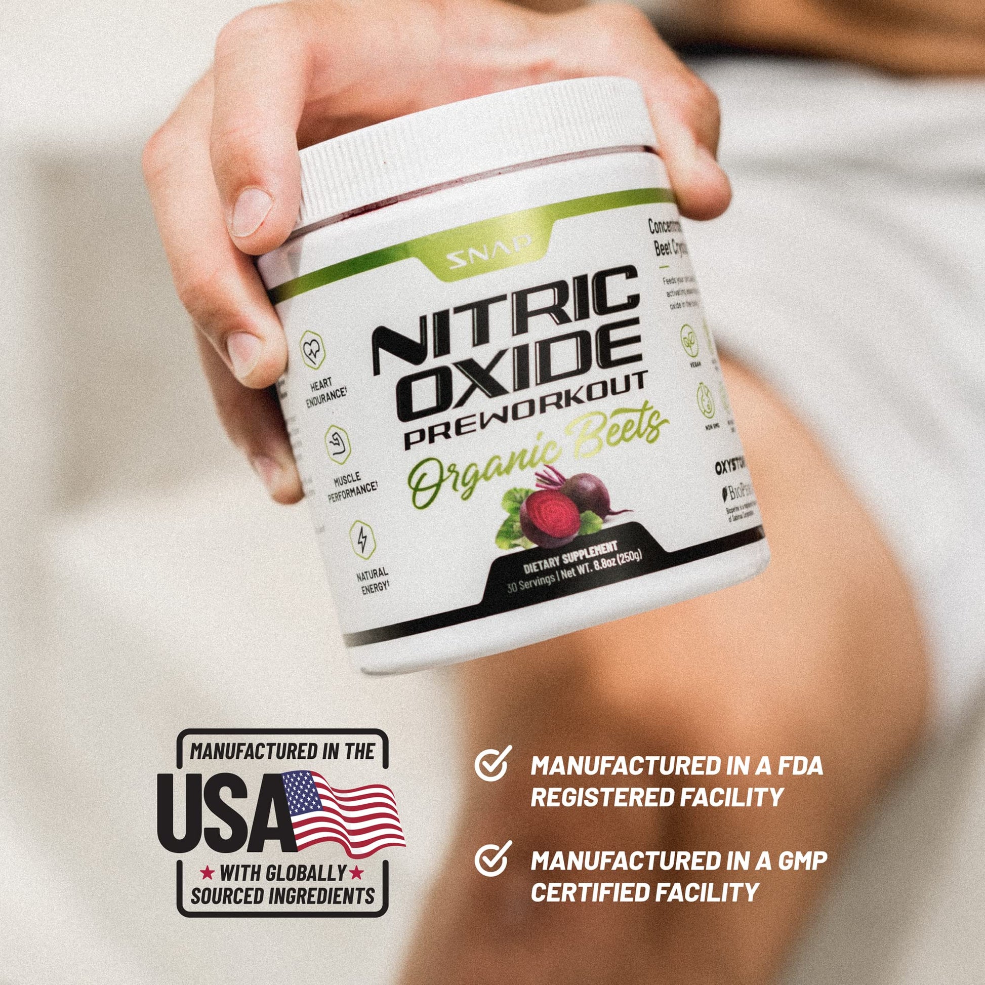 Snap Supplements Preworkout Beet Root Powder, Nitric Oxide Pre Workout with Organic Snap Supplements buy supplements canada