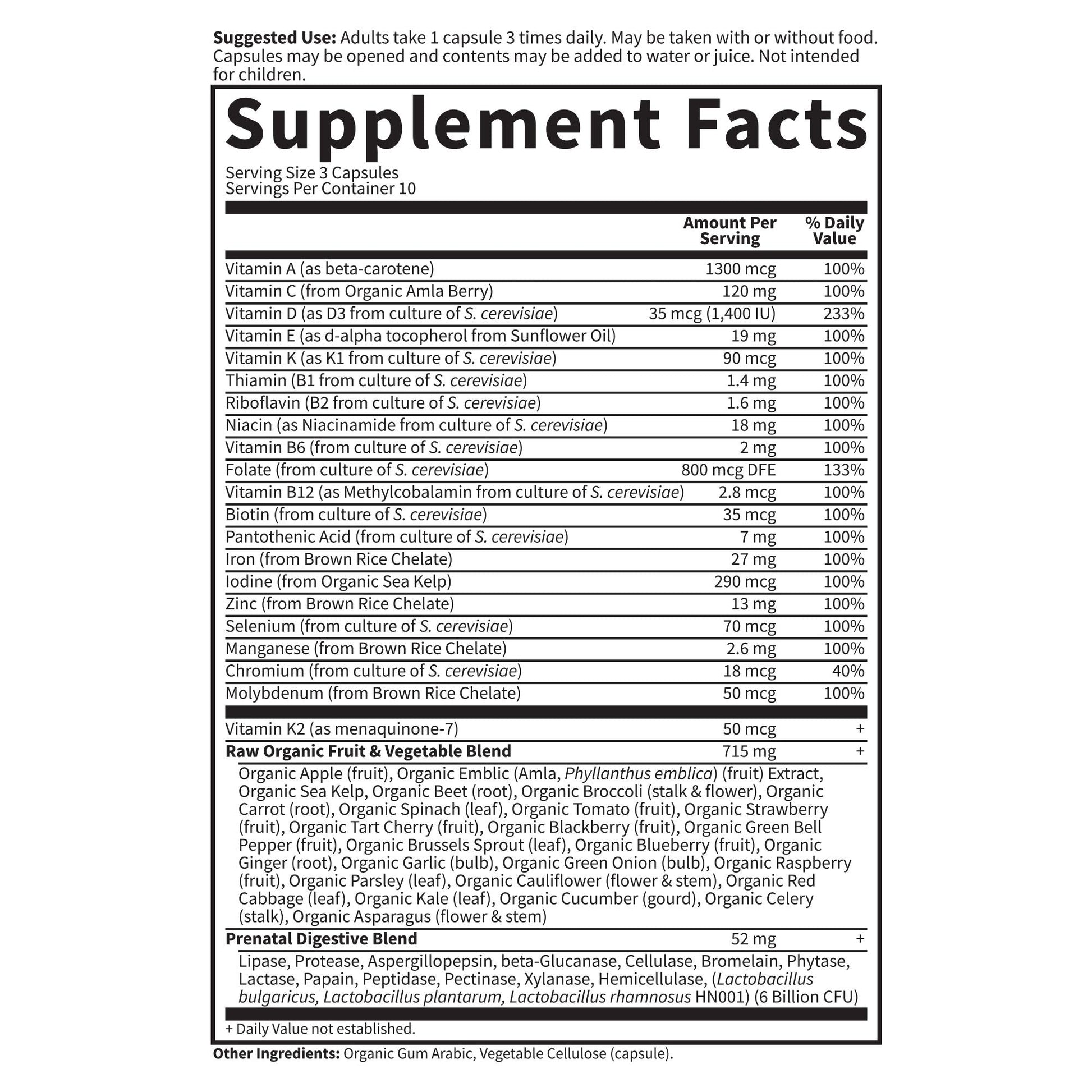 Garden of Life Prenatal Multivitamin for Women with Iron, Folate & Vitamin C and D3 for Neural Development & Probiotics for Immune Support Garden of Life buy supplements canada