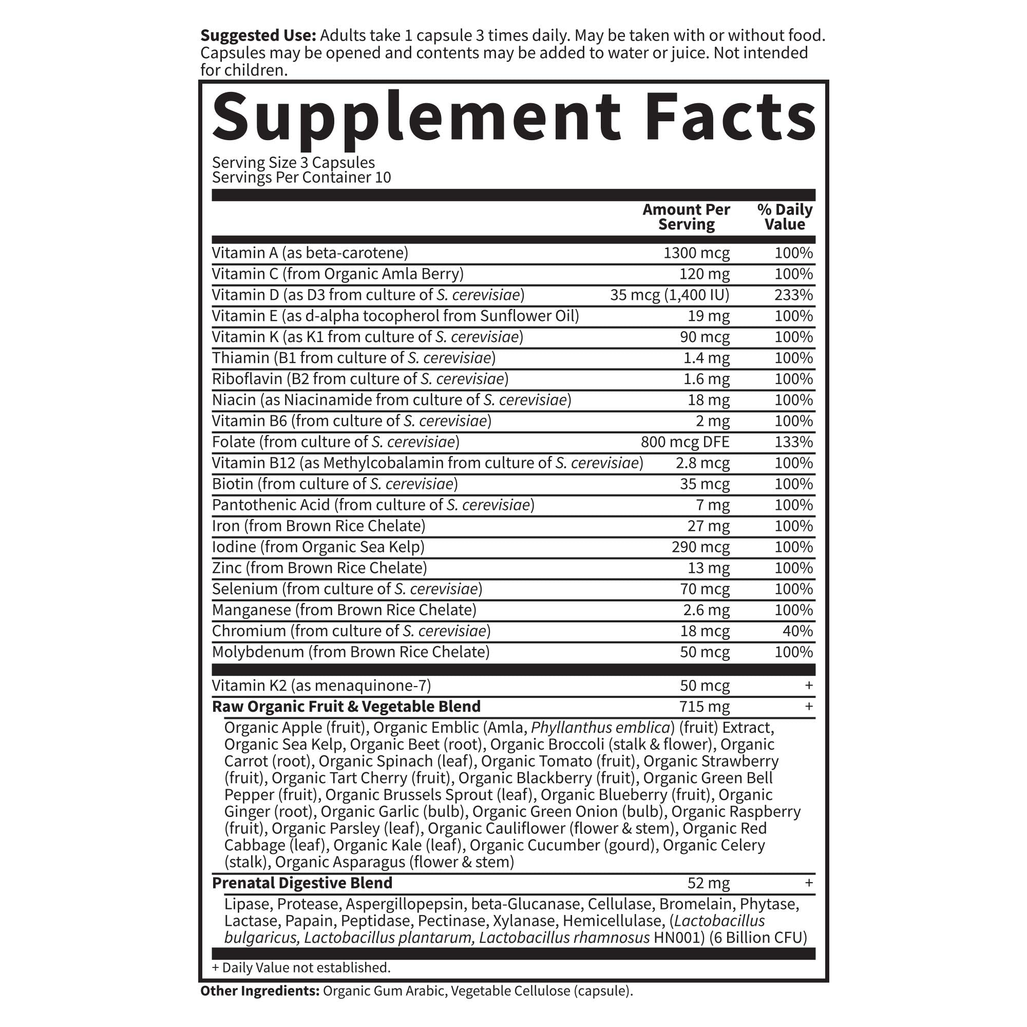 Garden of Life Prenatal Multivitamin for Women with Iron, Folate & Vitamin C and D3 for Neural Development & Probiotics for Immune Support Garden of Life buy supplements canada
