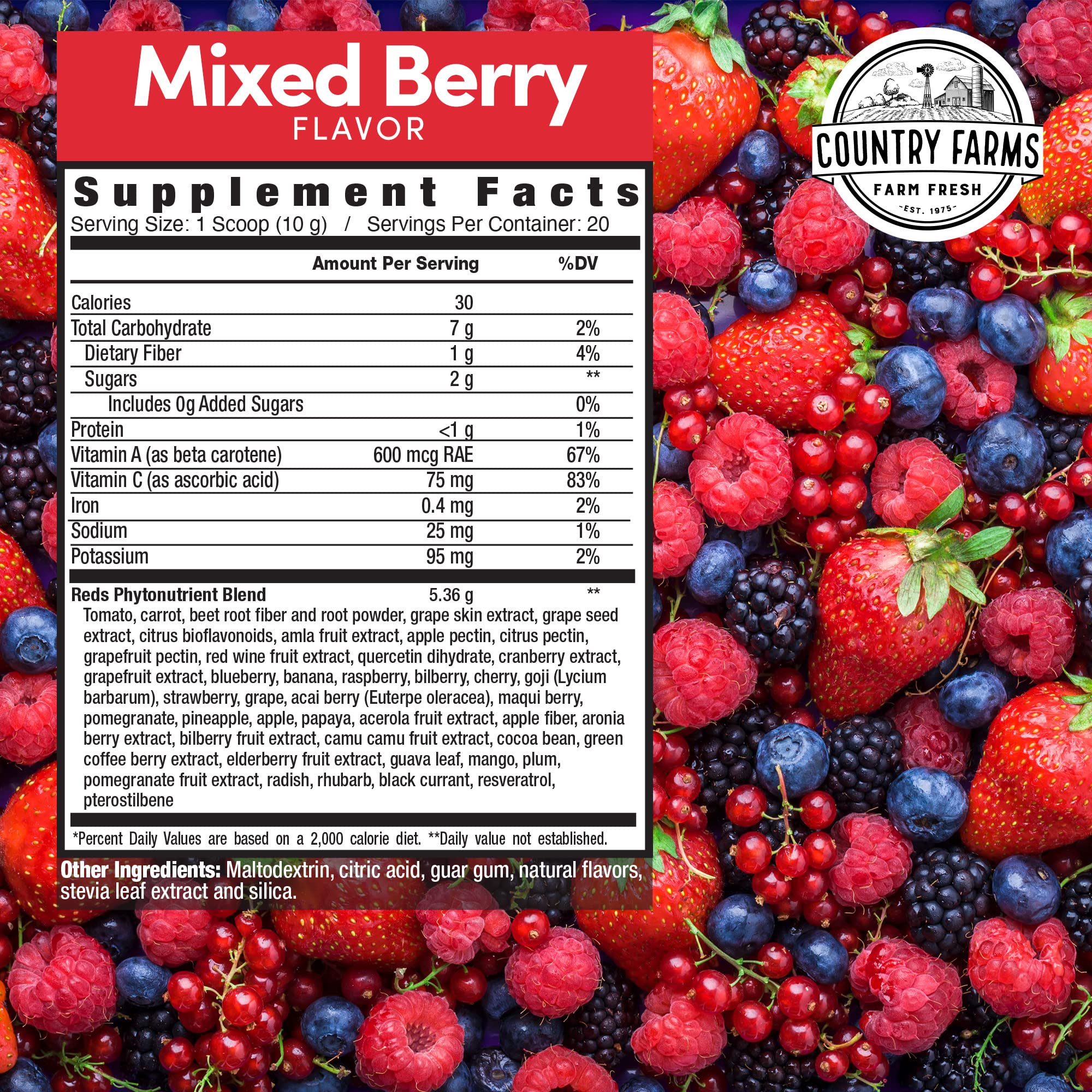 COUNTRY FARMS Super Reds, Energizing Polyphenol Superfood, Over 40 Super Fruits COUNTRY FARMS buy supplements canada