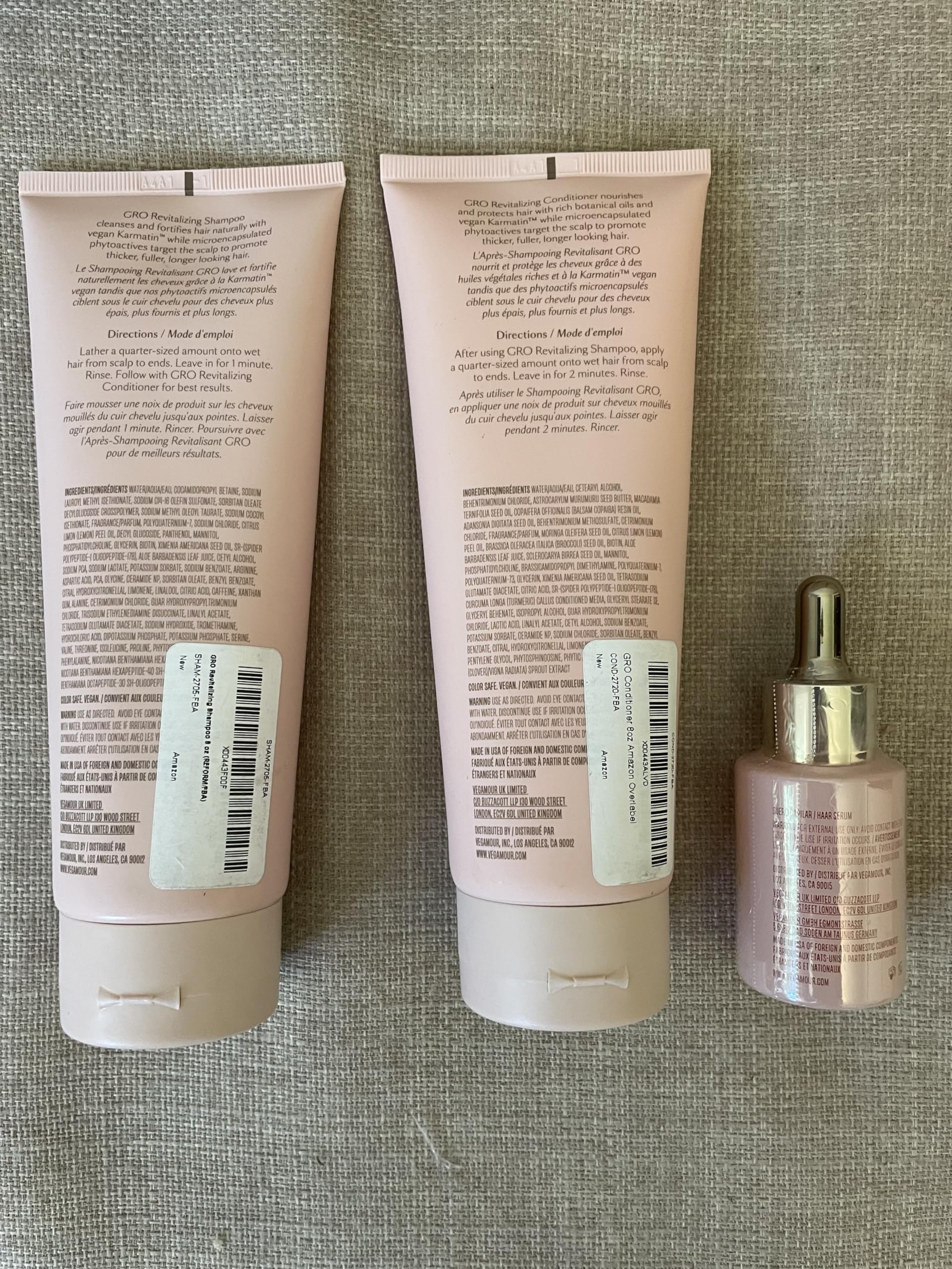 Vegamour GRO Essentials Kit Includes GRO Revitalizing Shampoo & Conditioner and GRO Hair Serum for Thinning Hair VEGAMOUR buy supplements canada