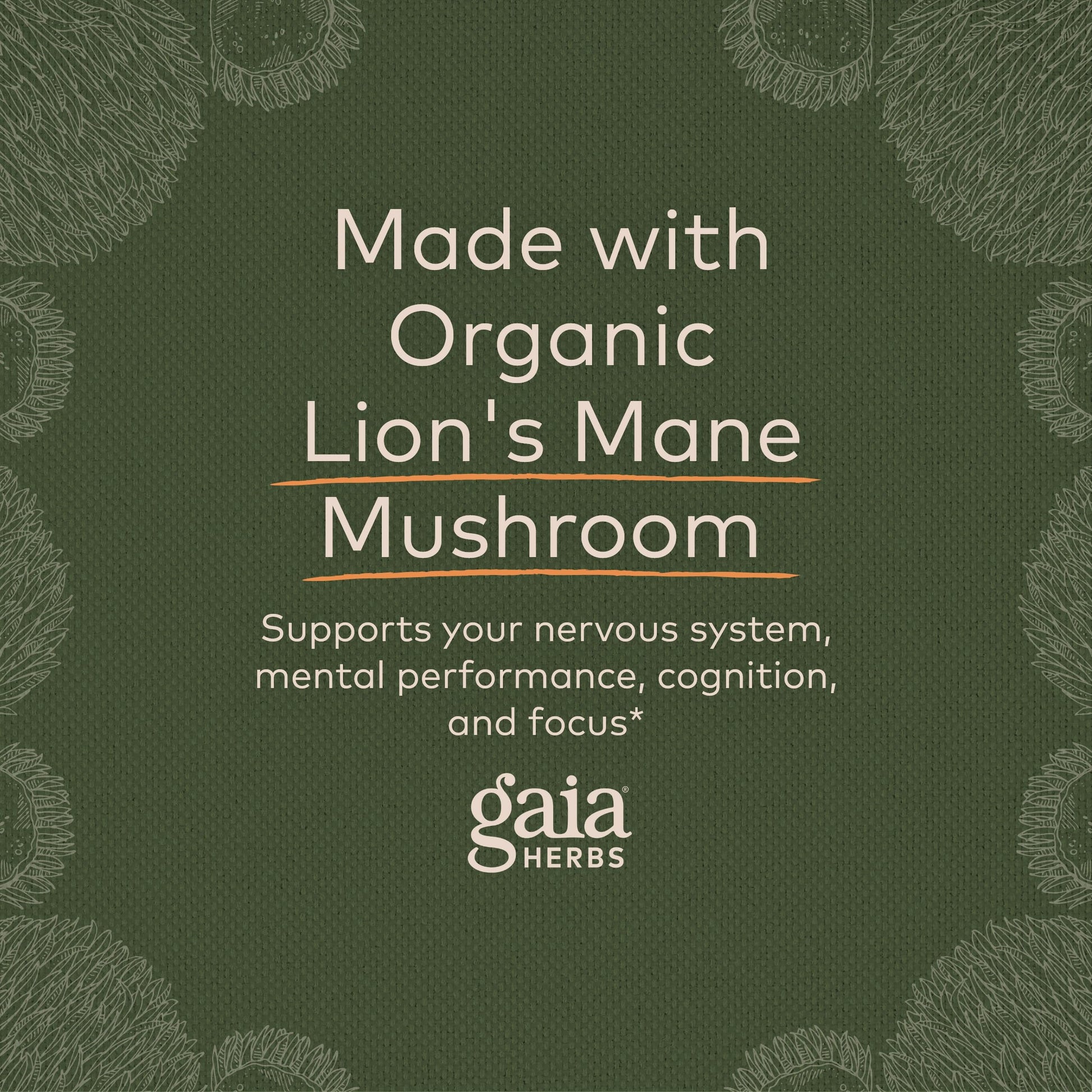 Gaia Herbs Organic Lion’s Mane Mushroom - Brain and Nerve Support Supplement Gaia Herbs buy supplements canada