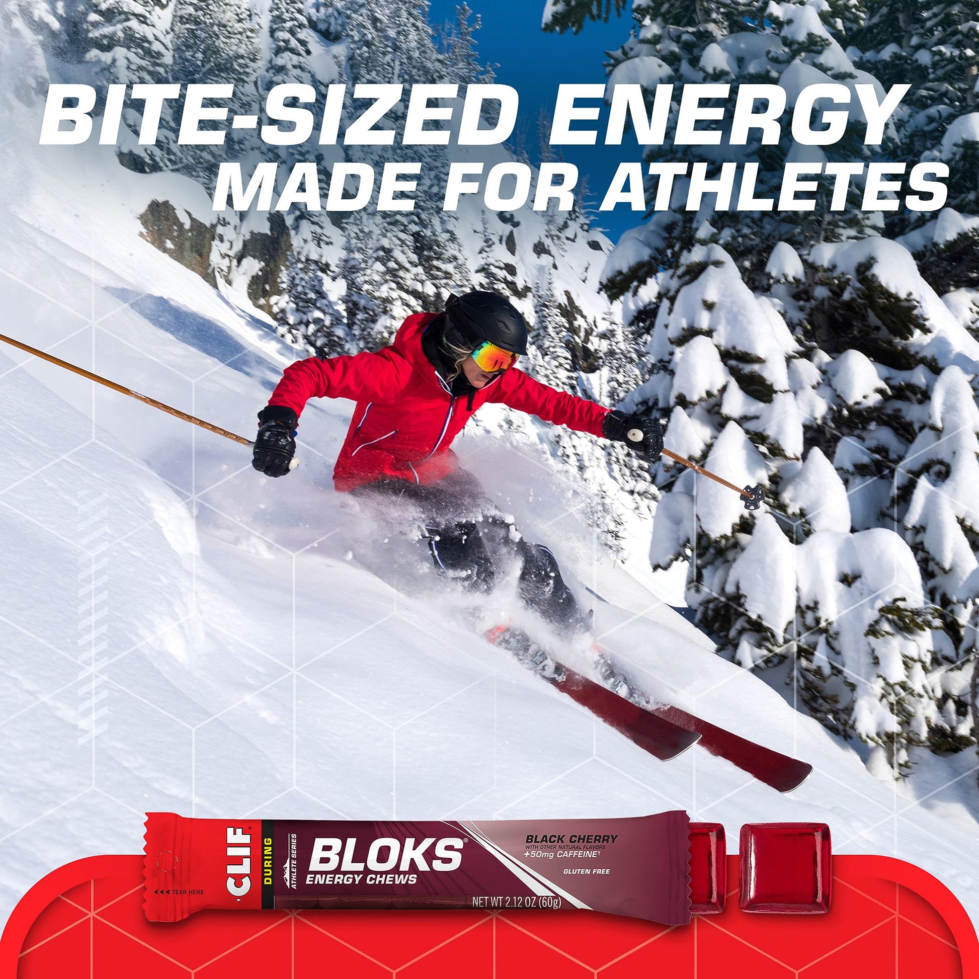 CLIF BLOKS - Black Cherry Flavor with Caffeine - Energy Chews - Non-GMO Clif Bar buy supplements canada