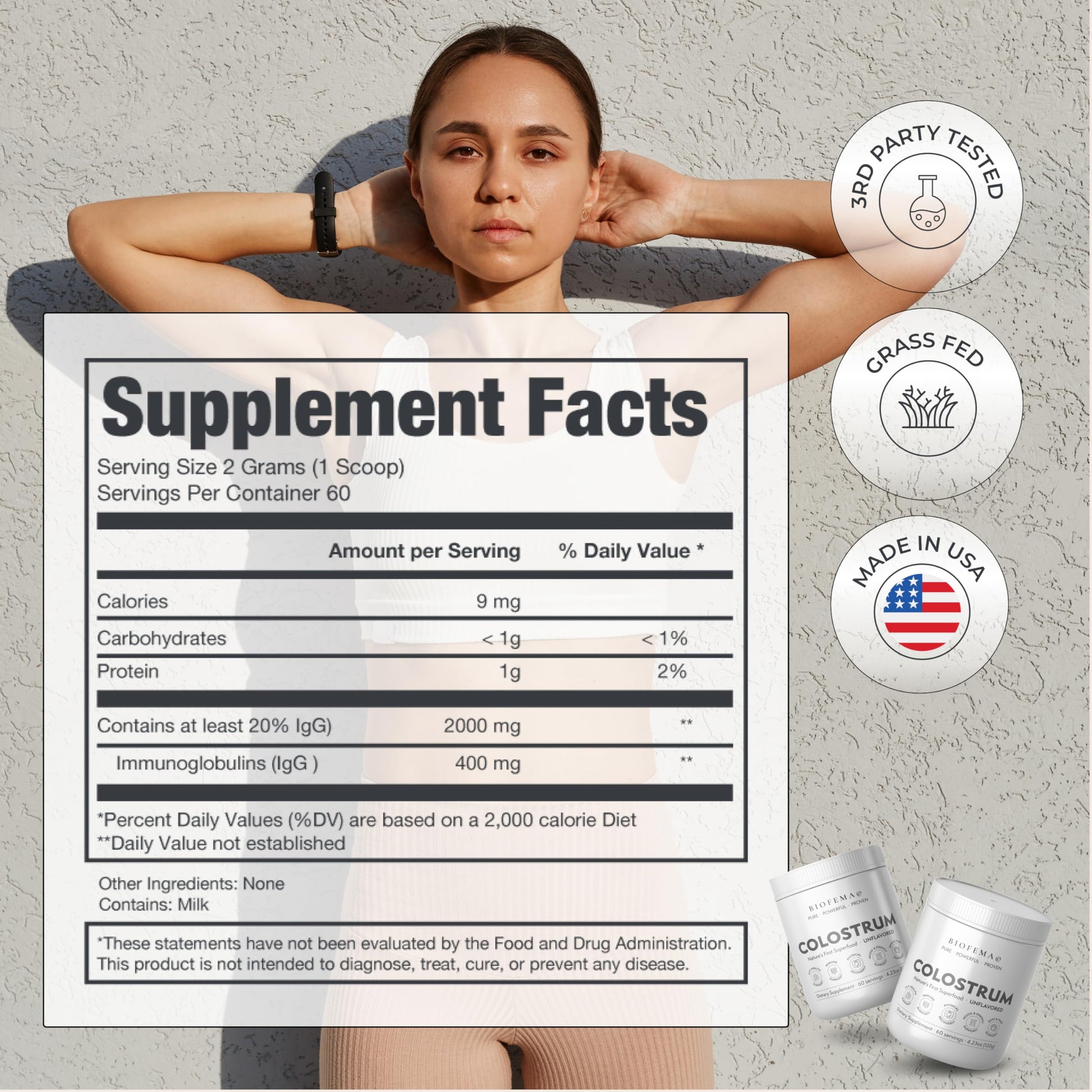 BIOFEMA Bovine Colostrum Supplement - Natures Superfood – First Milk Powder Magic for Gut Health, Immune Support, Physical Recovery, Skin, Hair & Nail Health BIOFEMA buy supplements canada