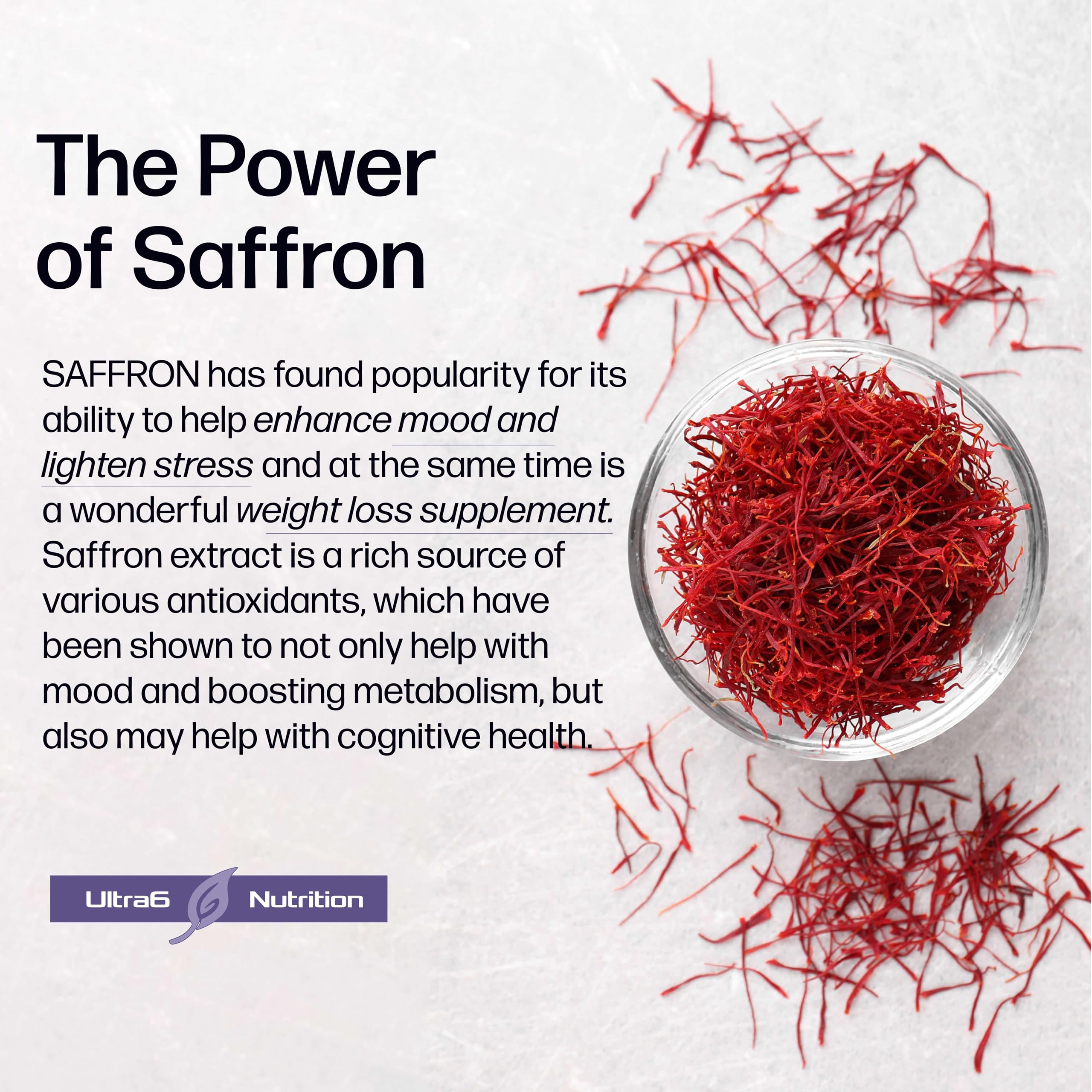 Pure Saffron Extract - Appetite Suppressant for Weight Loss Women & Men - Natural Hunger Ultra6 Nutrition buy supplements canada