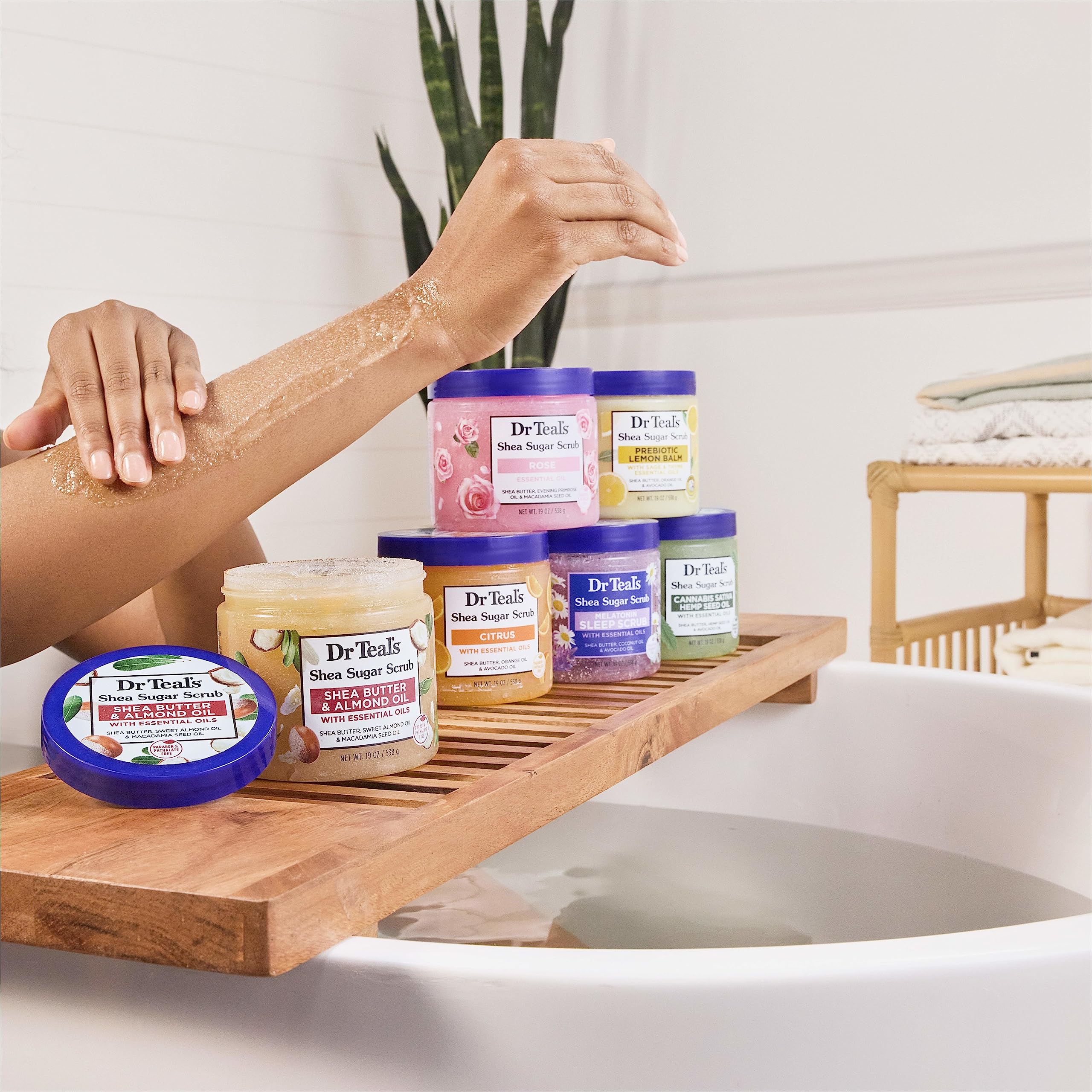 Dr Teal's Shea Sugar Body Scrub, Rose with Essential Oil, 19 oz (Pack of 3) Packaging May Dr Teal's buy supplements canada