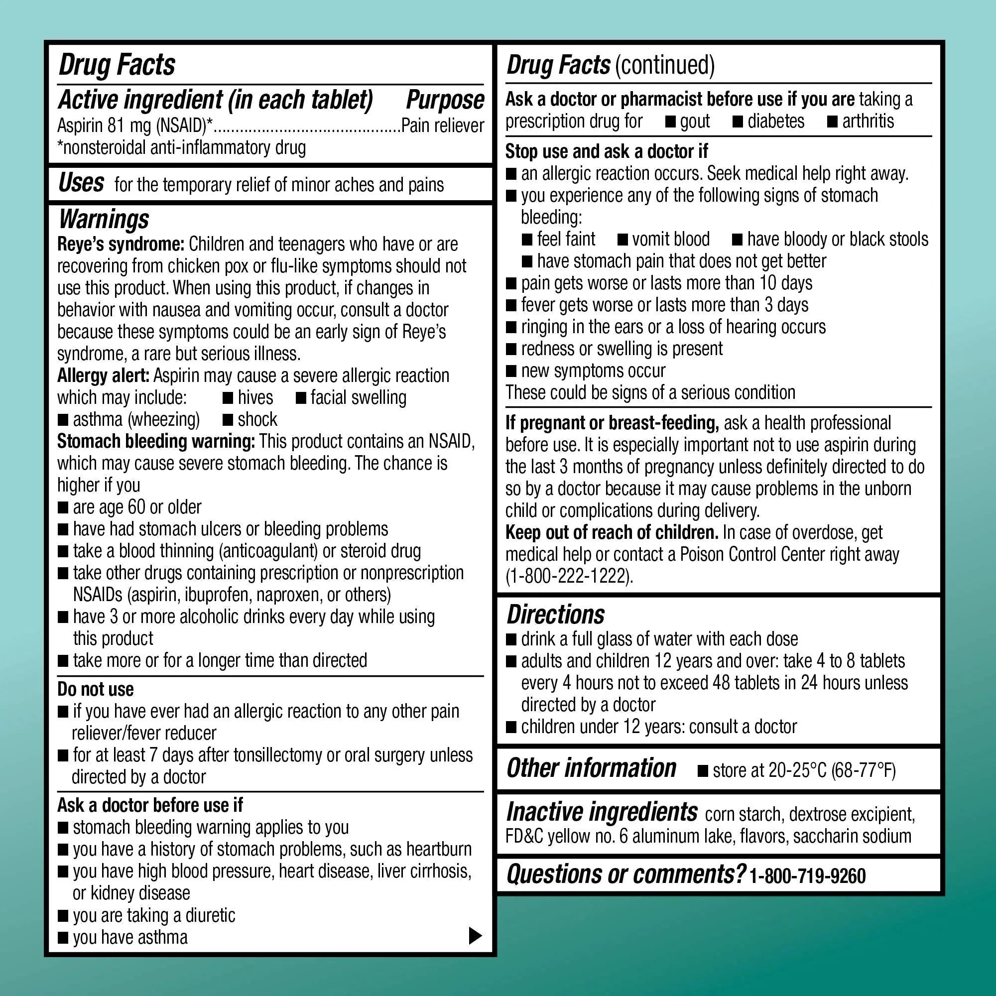 Amazon Basic Care Aspirin 81 mg Pain Reliever (NSAID) Chewable Tablets, Low Dose , Orange Flavor, 36 Count (Pack of 3) Amazon Basic Care buy supplements canada