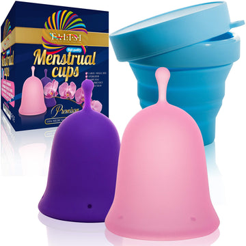 Talisi Menstrual Cups Set of 2 with Collapsible Silicone Sterilizer - Soft & Flexible Sensitive Feminine TALISI WHEN YOUR DREAMS COME TRUE buy supplements canada