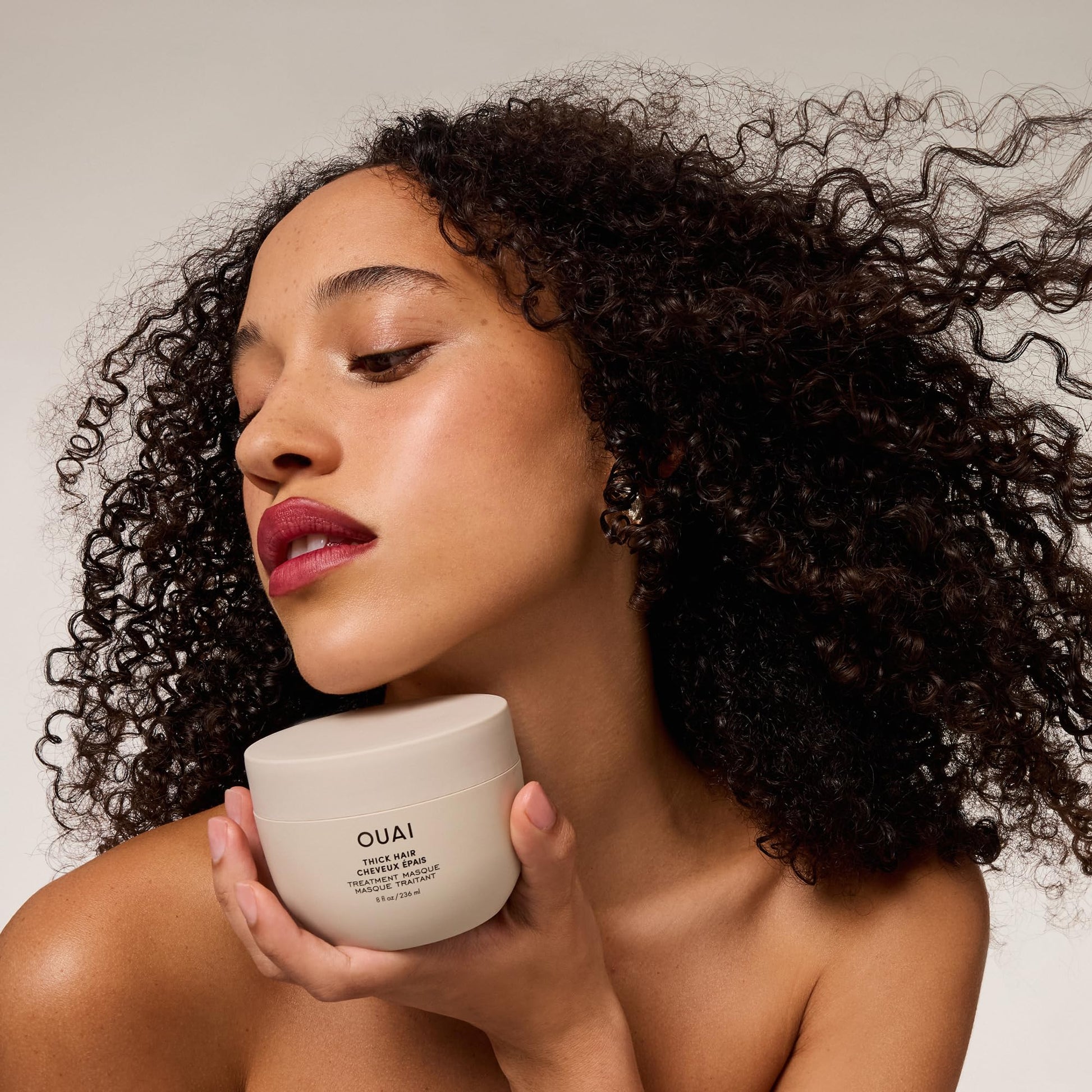 OUAI Thick Hair Mask - Treatment Masque with Almond Oil, Olive Oil, & Hydrolyzed Keratin to Restore Damaged Hair - Phthalate & Paraben Free Masque (3.4 Oz) OUAI buy supplements canada