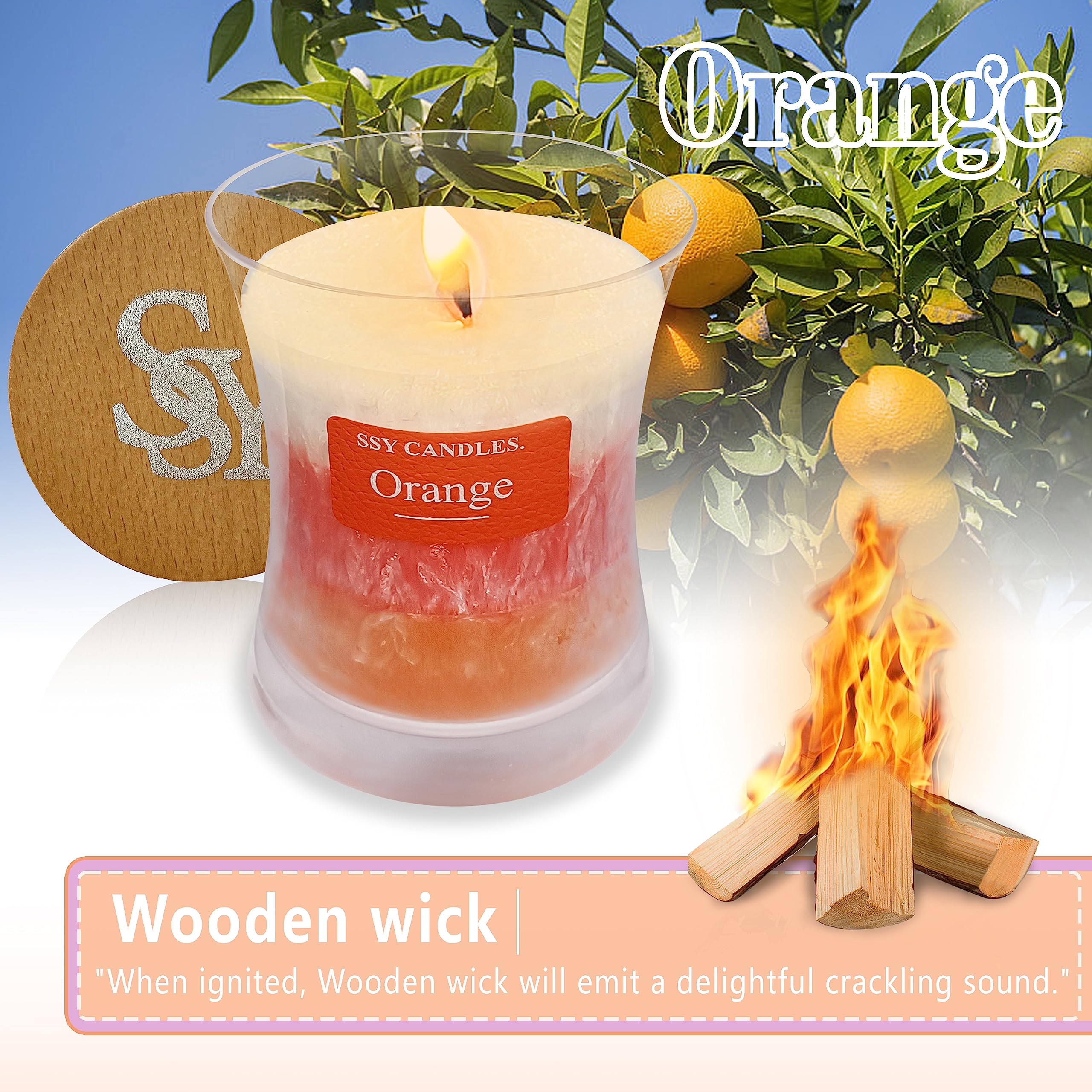 Citrus Jar Aromatherapy Candle Scented Candle Handmade Soy Candles Wood Candles Wick Fragrance SEUCRWAX buy supplements canada