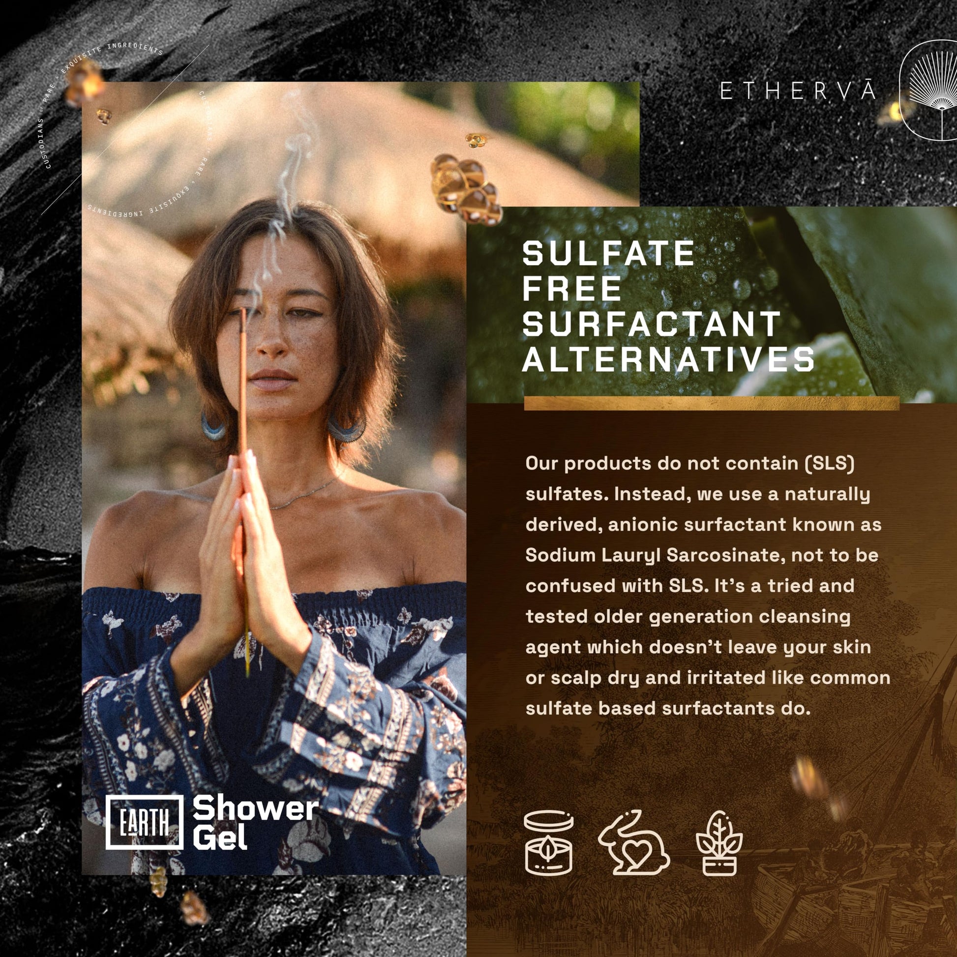 ETHERVA EARTH Body Wash for Men & Women | Patchouli, Vetiver, Incense, Virgin Coconut Oil ETHERVA buy supplements canada
