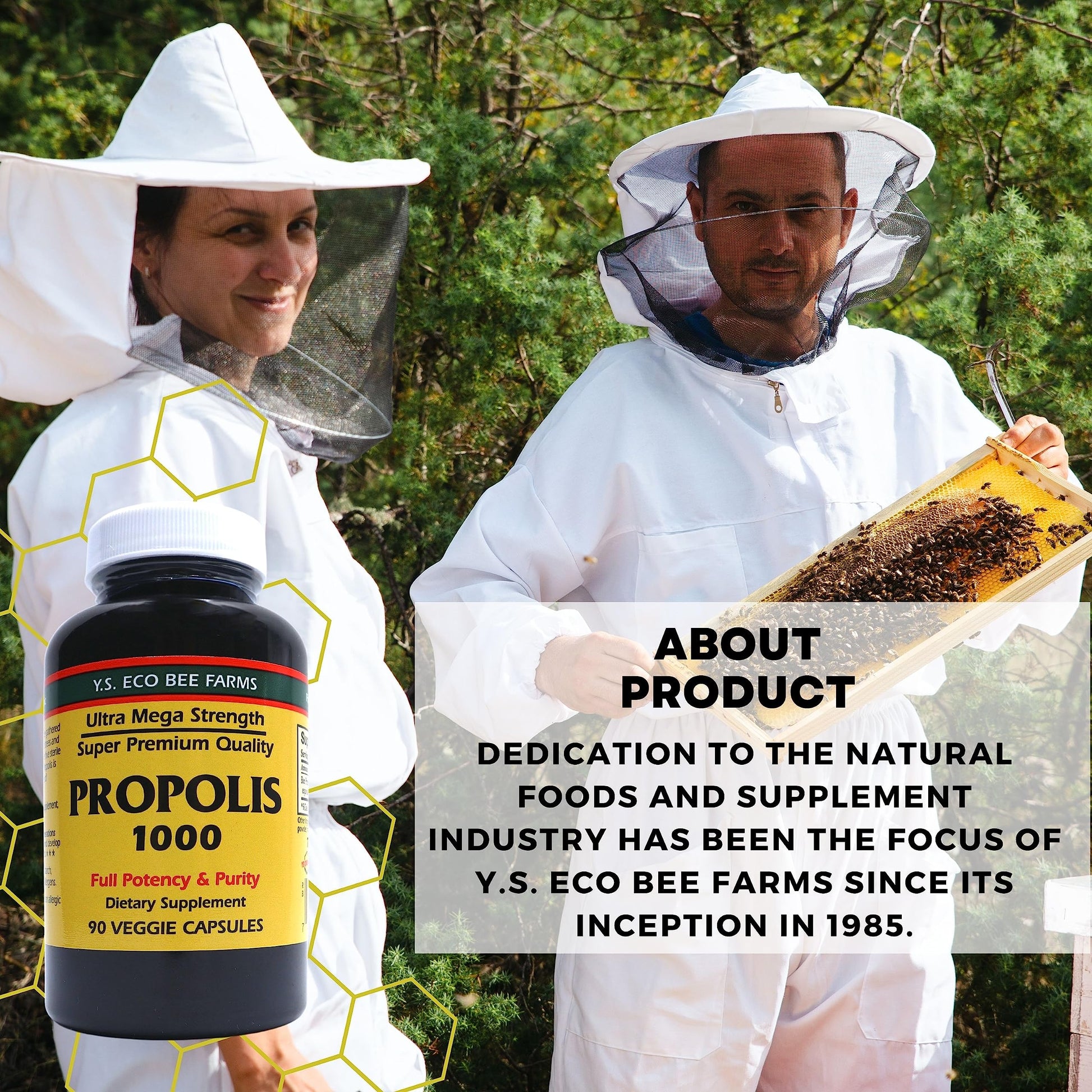 Y.S. Organic Bee Farms Propolis-Raw Unprocessed 1000mg - Your Gateway to Wellness - 90 Capsules with Bonus worldwidenutrition Multi Purpose Key Chain Worldwide Nutrition buy supplements canada