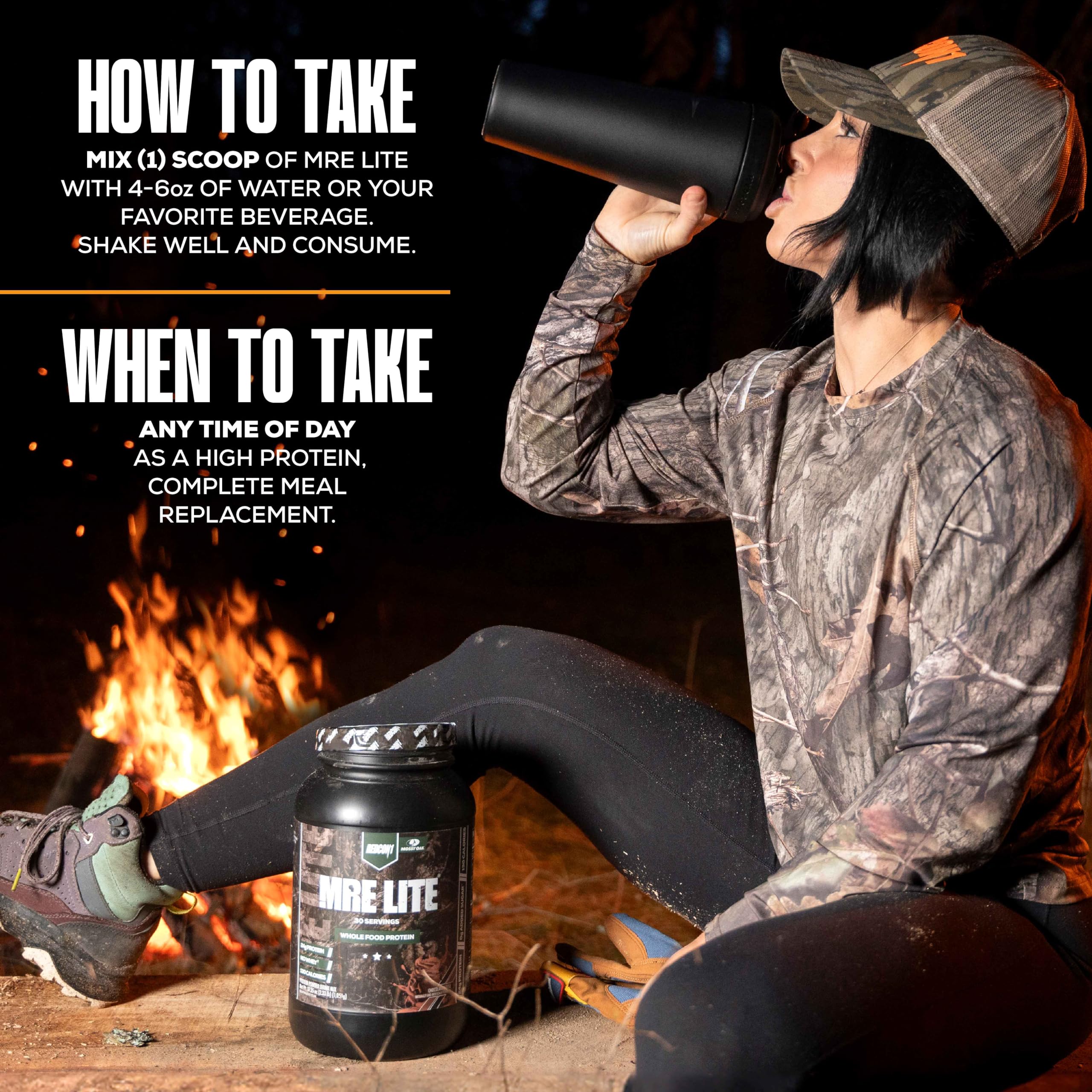 REDCON1 x Mossy Oak MRE Lite Whole Food Protein Powder, Chocolate Moose - Low Carb REDCON1 buy supplements canada