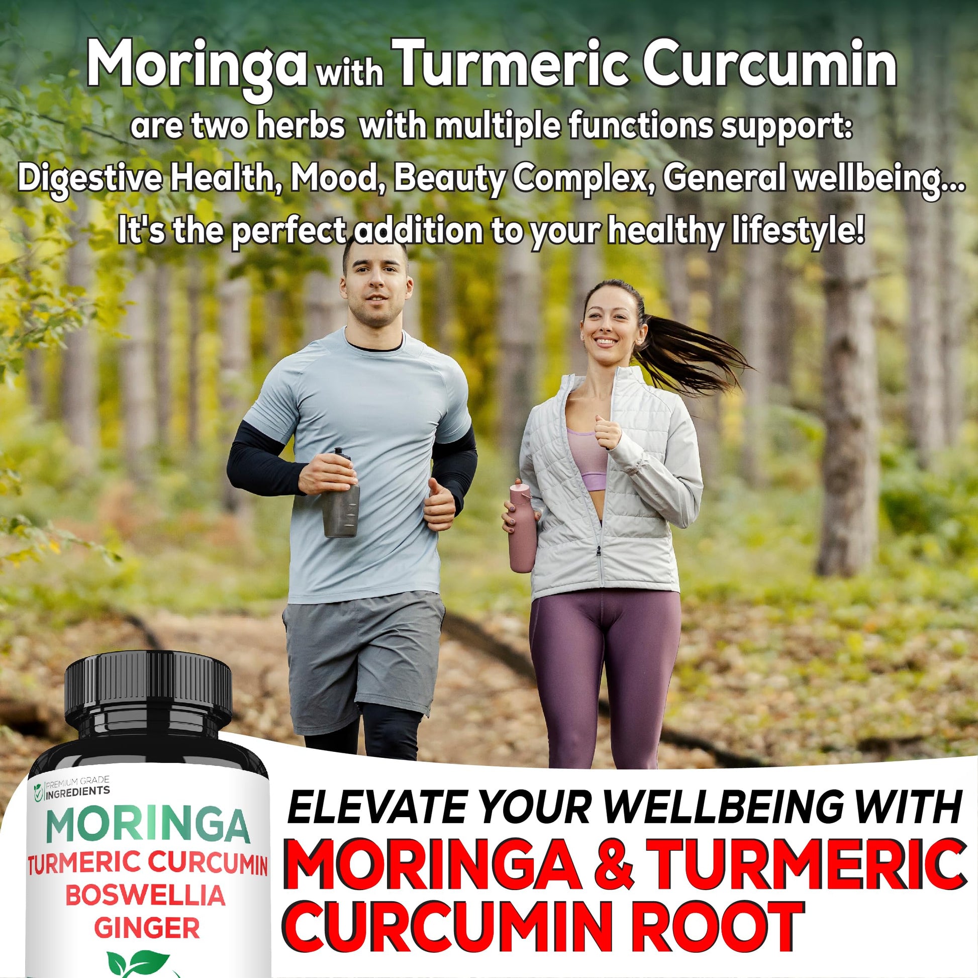 Satoomi 9in1 Moringa Capsules - Featuring Moringa, Turmeric, Boswellia, Ginger, Ashwagandha, Ceylon Cinnamon and Milk Thistle, and Resveratrol | Support Mood, Heart & Overall Health - 60 Count Satoomi buy supplements canada