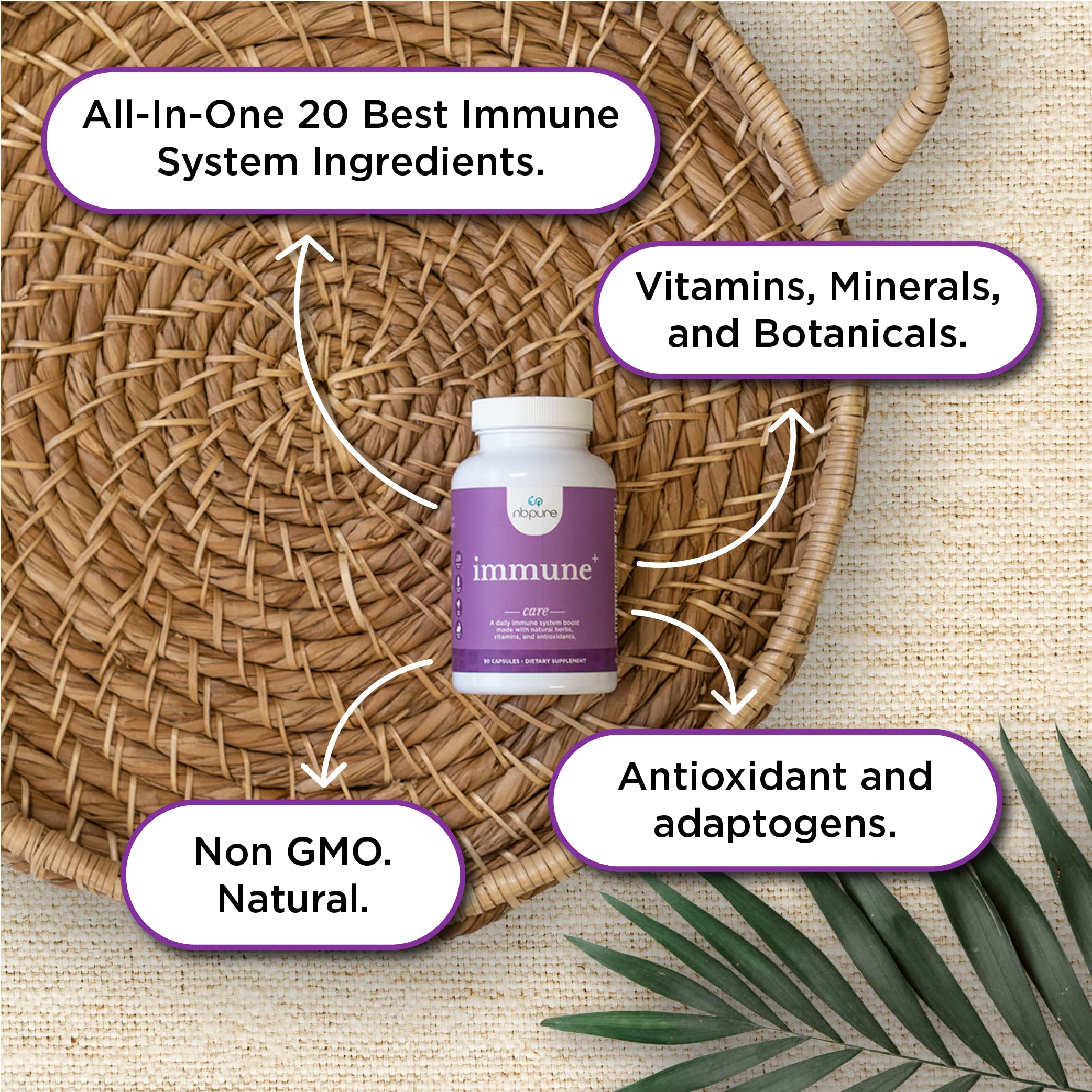 nbpure Immune+ Daily Immune System Supplement Boost, Immunity Supplement, 90 Count nbpure buy supplements canada