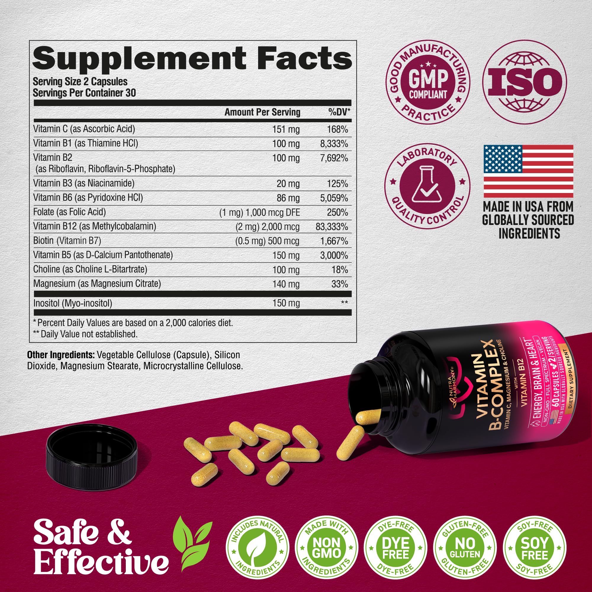 NUTRAHARMONY Vitamin B Complex & Glucosamine Chondroitin Capsules NUTRAHARMONY buy supplements canada