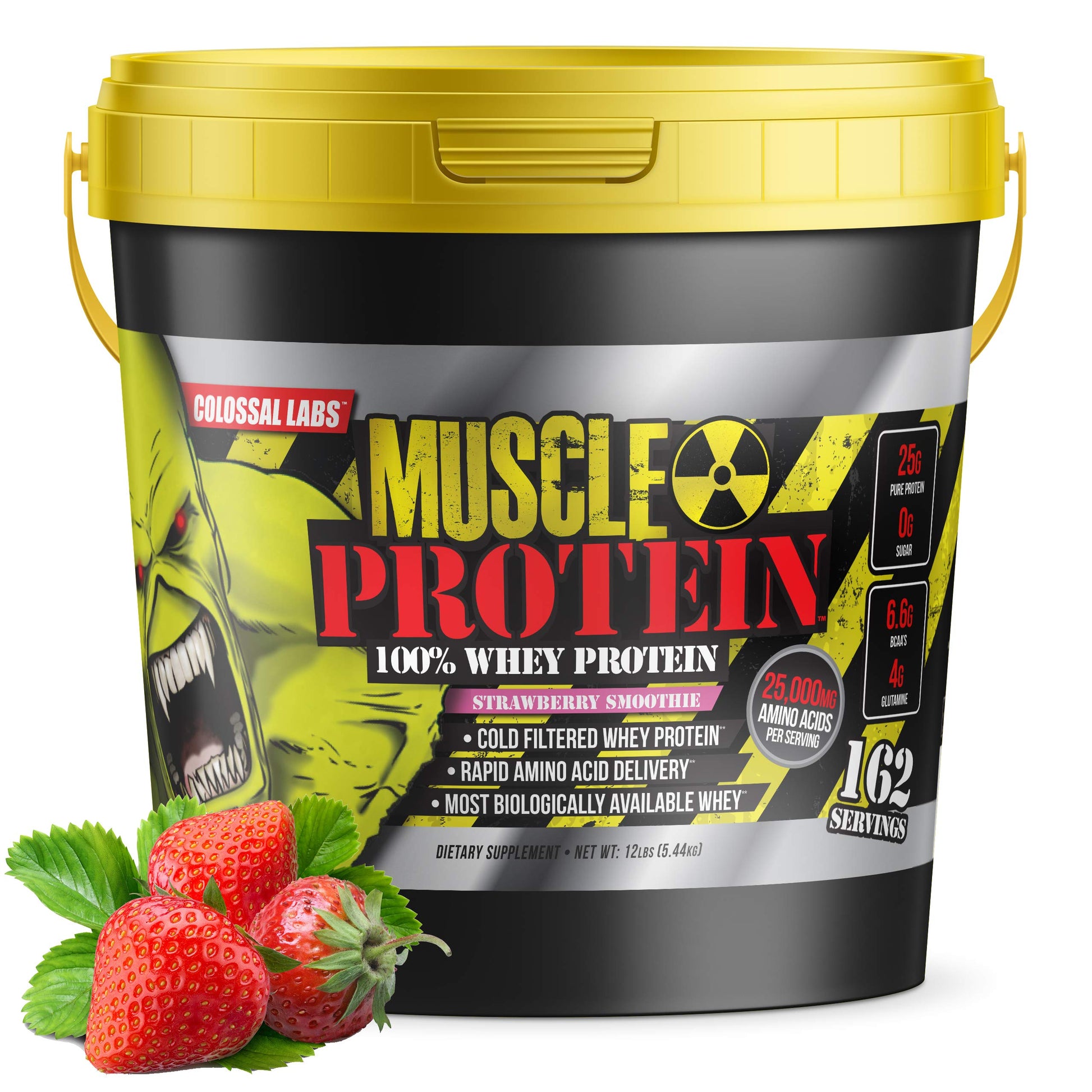 COLOSSAL LABS Muscle Protein Whey Powder [12 lbs/Pack of 1]-Strawberry Protein COLOSSAL LABS buy supplements canada
